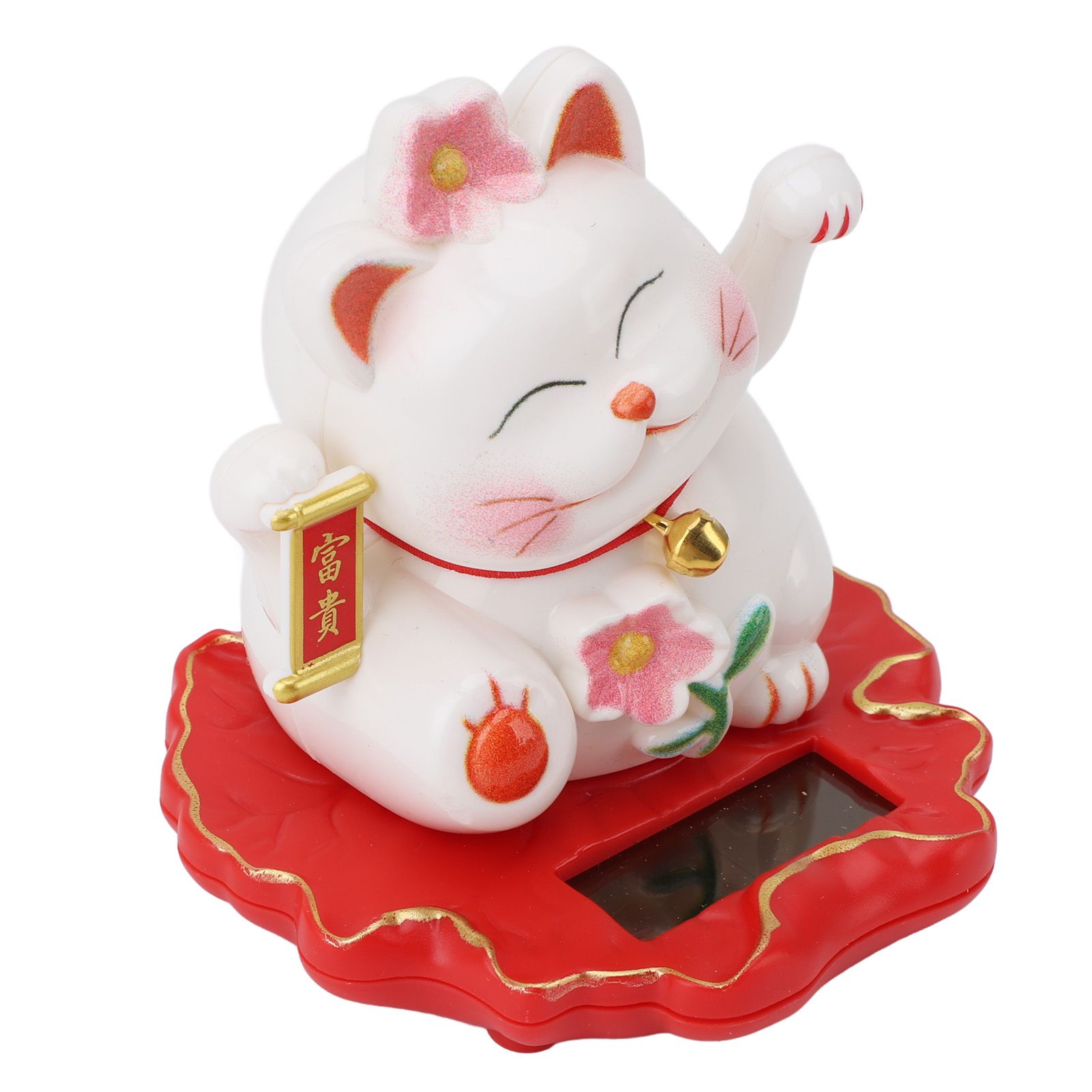Solar Fortune Cat Vivid Lovely Chinese Cat Solar Powered Waving Arm Lucky Cat view 4