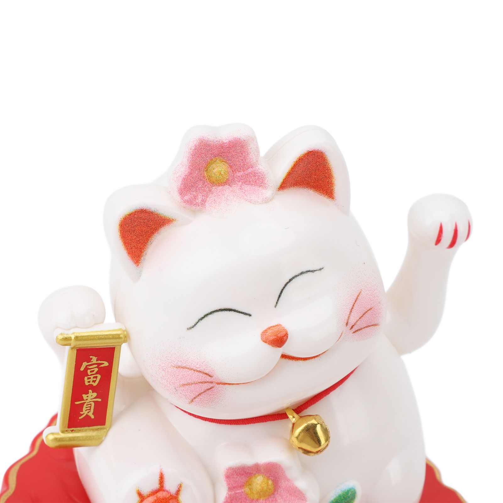 Solar Fortune Cat Vivid Lovely Chinese Cat Solar Powered Waving Arm Lucky Cat view 5