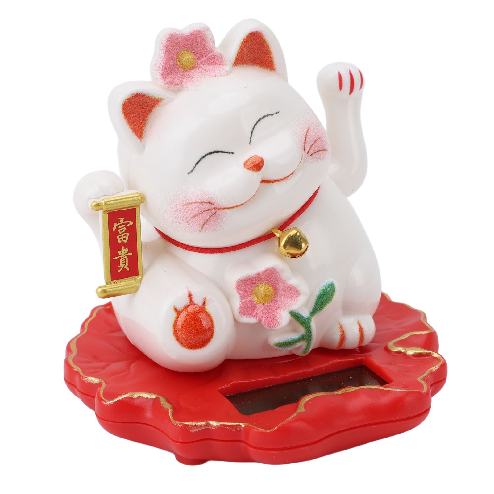 Solar Fortune Cat Vivid Lovely Chinese Cat Solar Powered Waving Arm Lucky Cat view 8