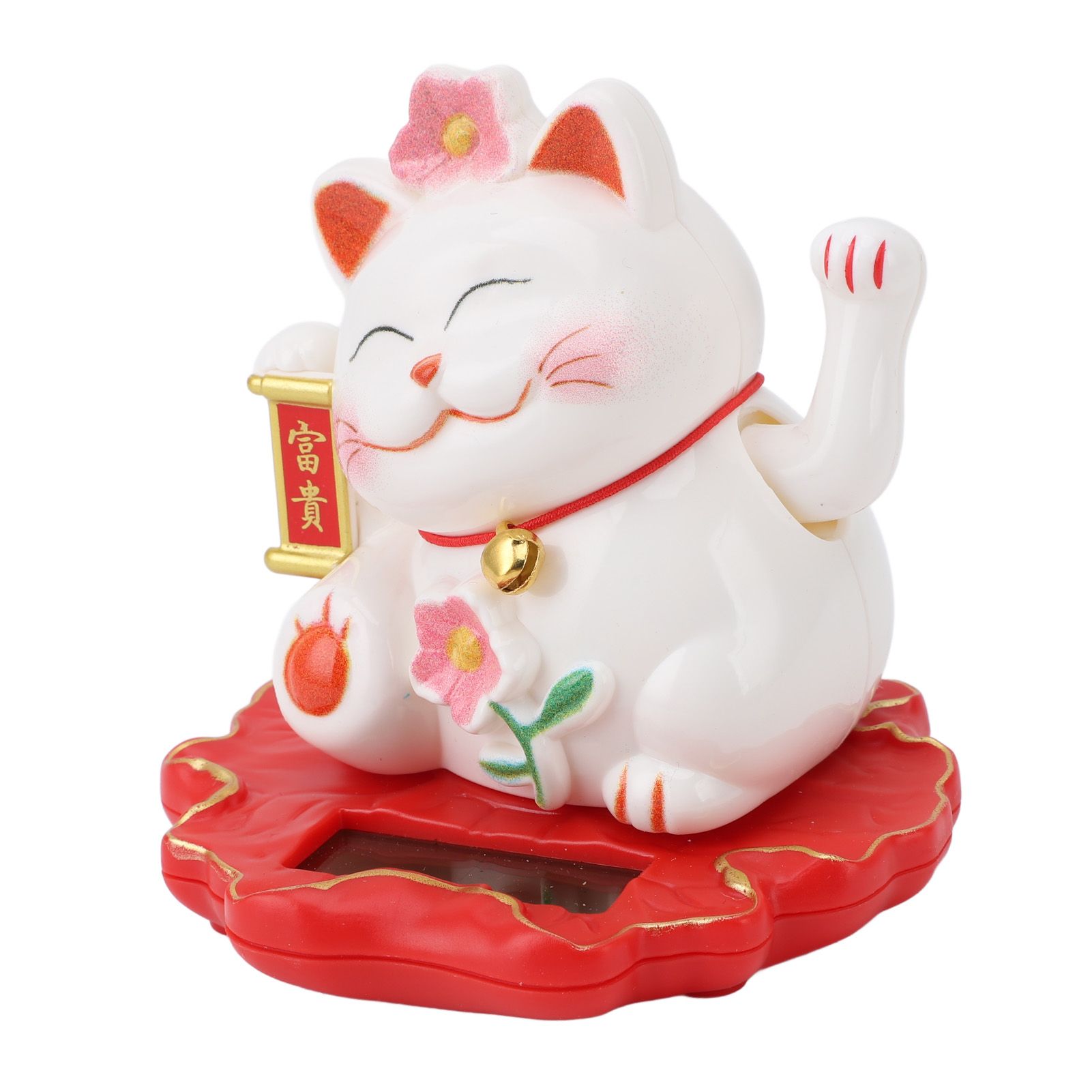 Solar Fortune Cat Vivid Lovely Chinese Cat Solar Powered Waving Arm Lucky Cat view 10