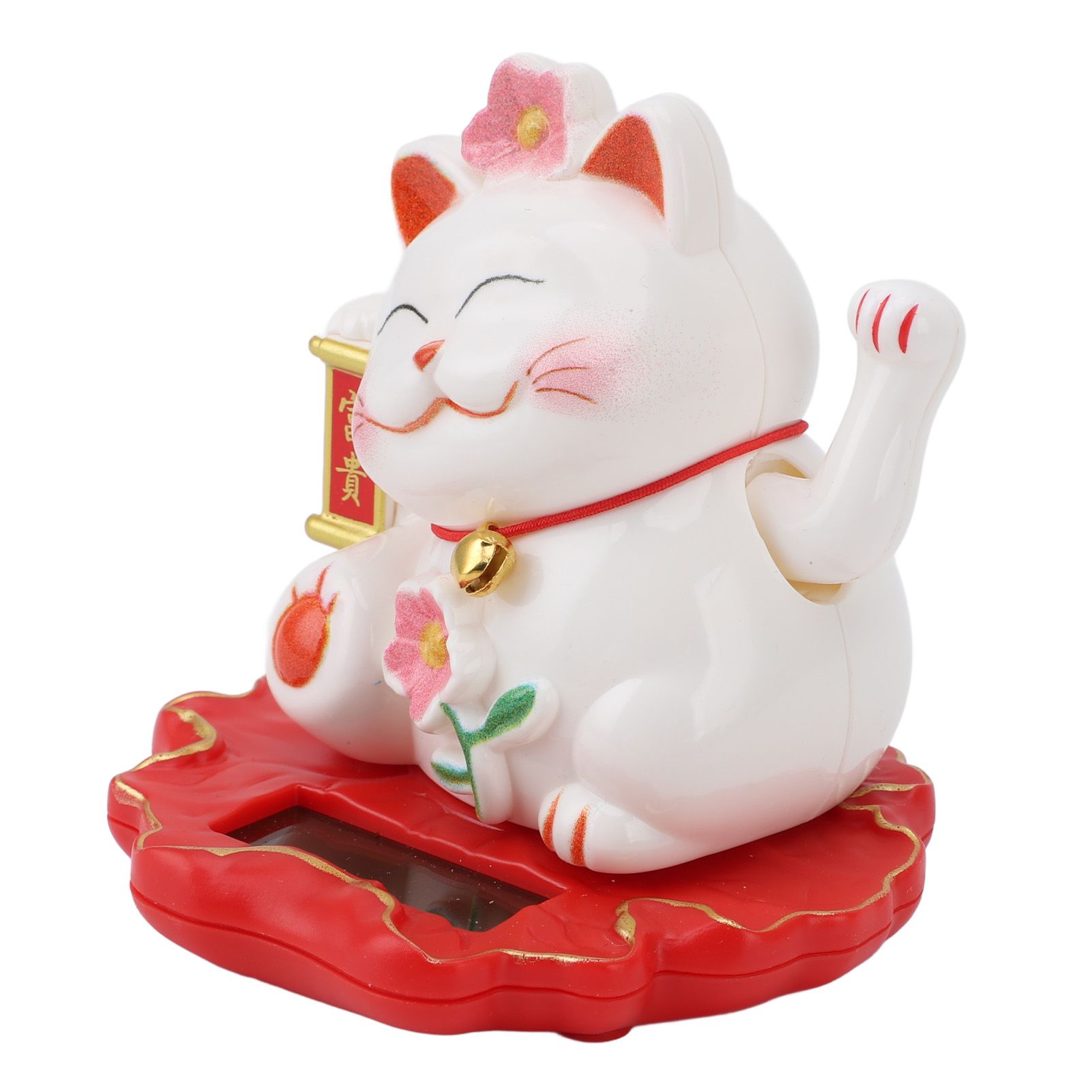 Solar Fortune Cat Vivid Lovely Chinese Cat Solar Powered Waving Arm Lucky Cat view 12