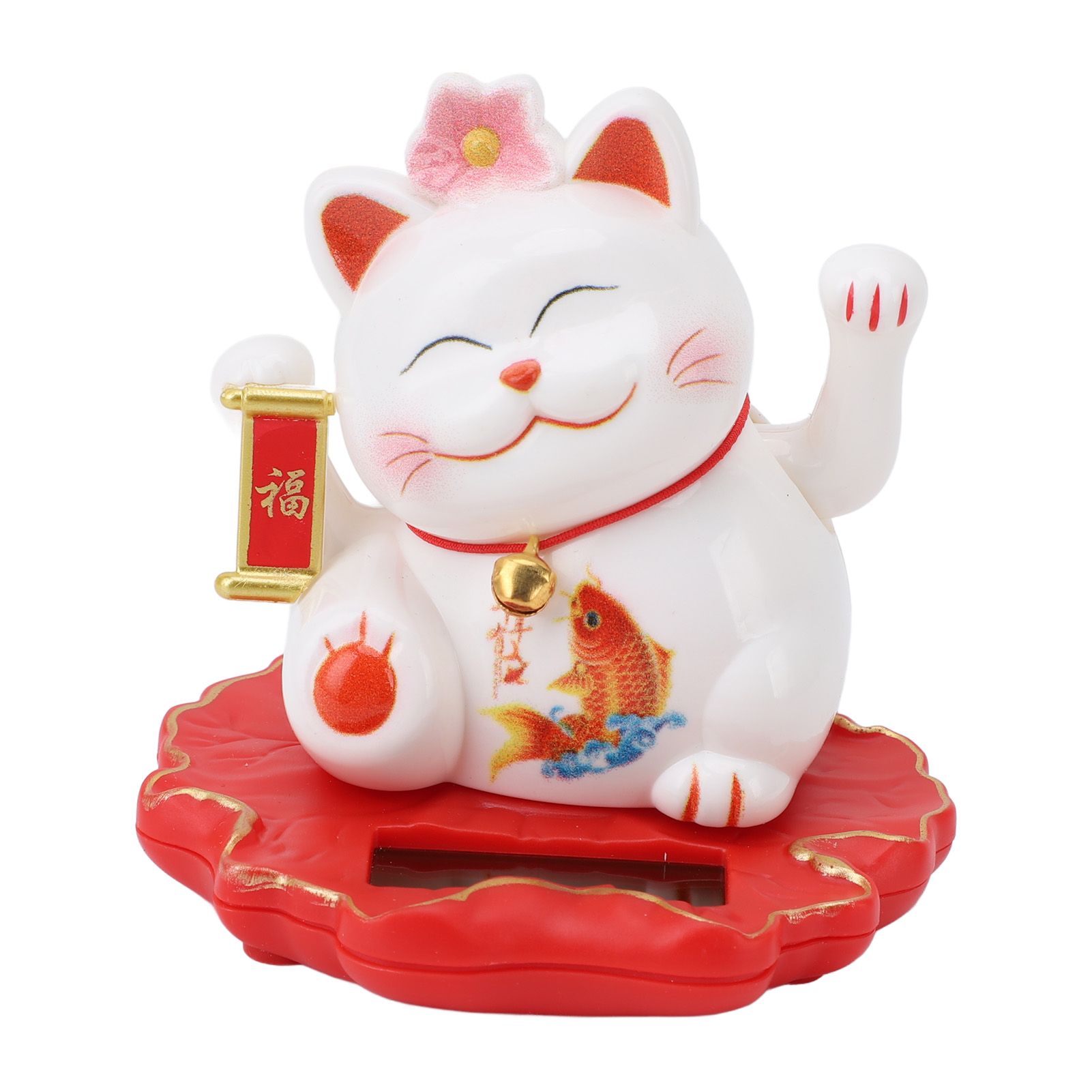 Solar Fortune Cat Vivid Lovely Chinese Cat Solar Powered Waving Arm Lucky Cat view 3