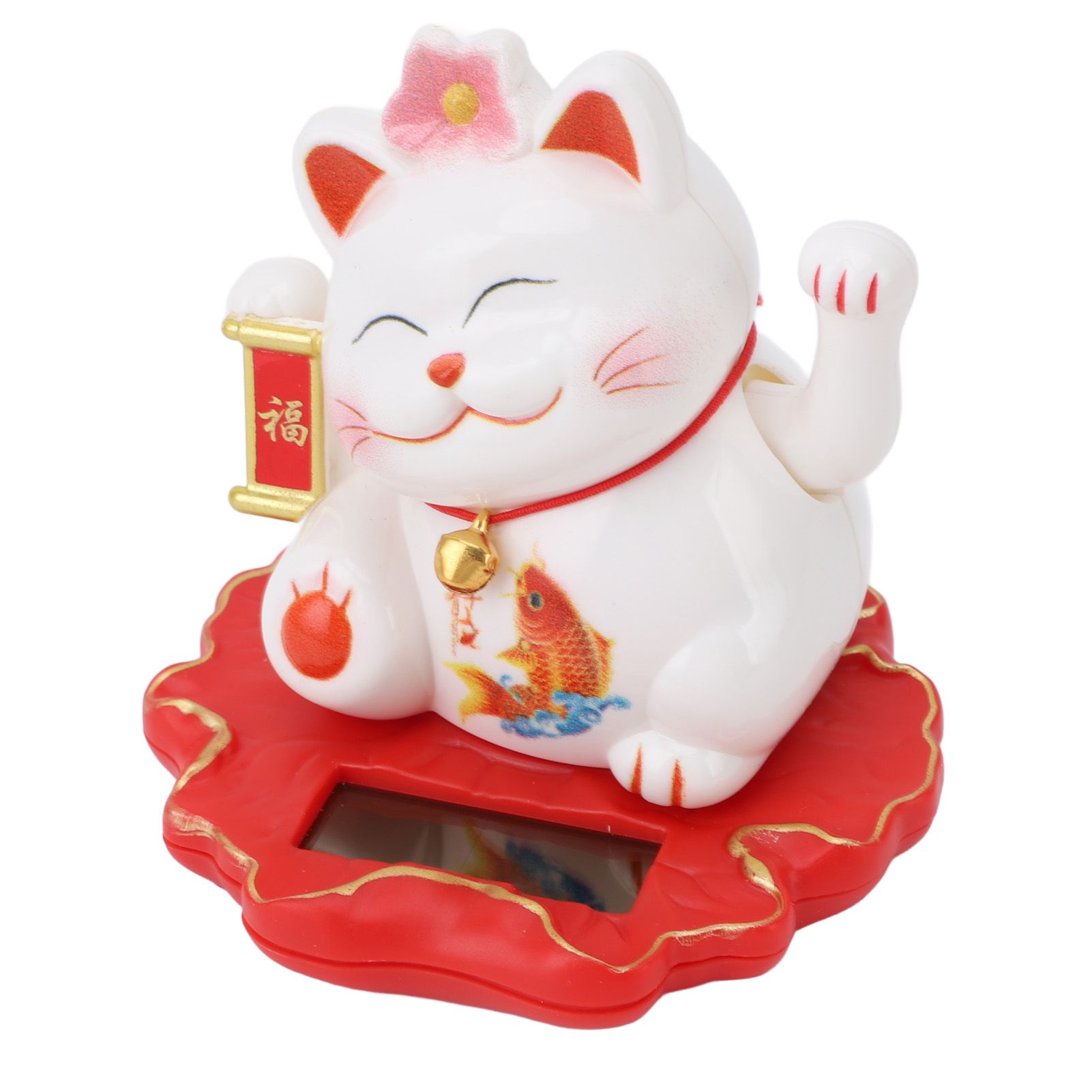 Solar Fortune Cat Vivid Lovely Chinese Cat Solar Powered Waving Arm Lucky Cat view 4