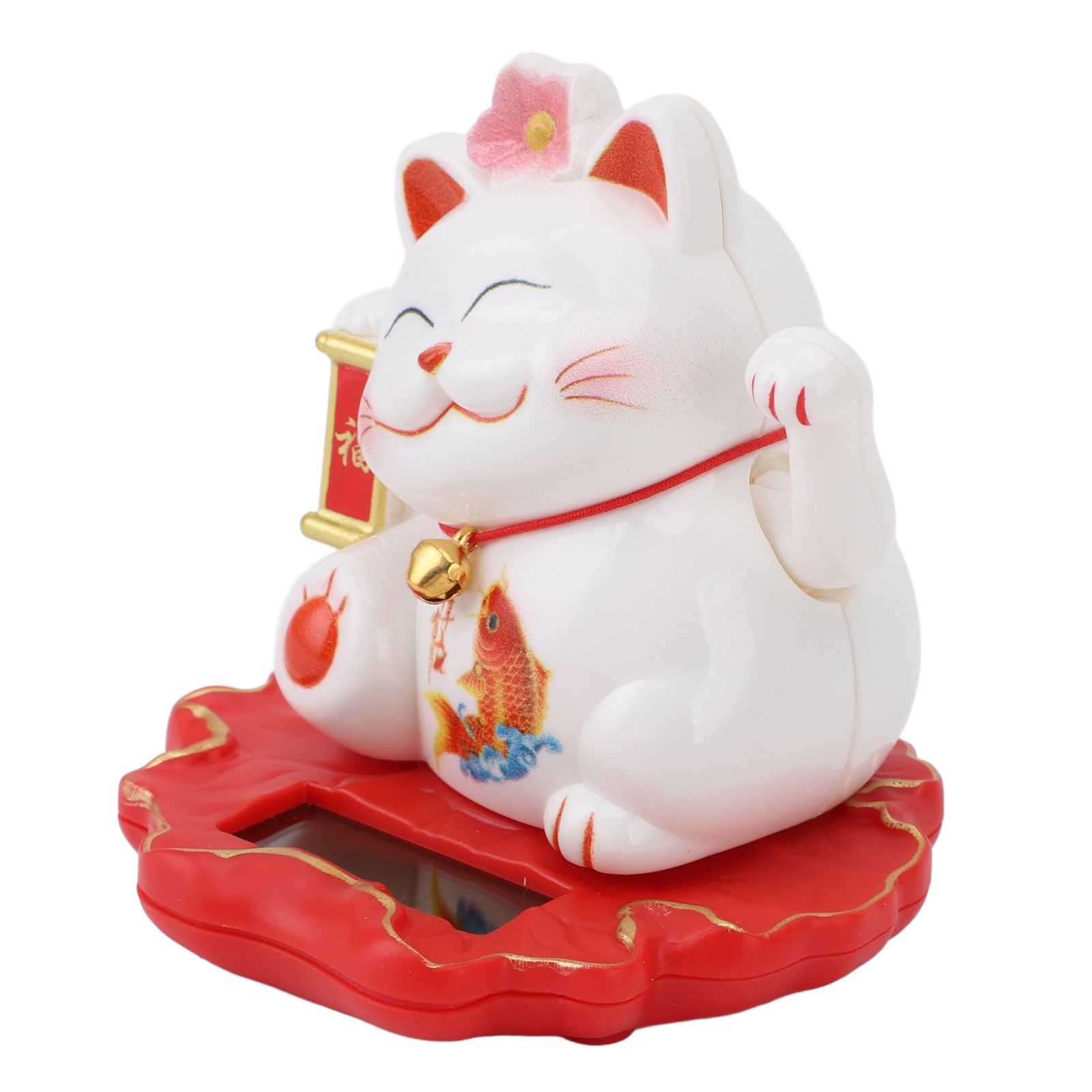 Solar Fortune Cat Vivid Lovely Chinese Cat Solar Powered Waving Arm Lucky Cat view 6