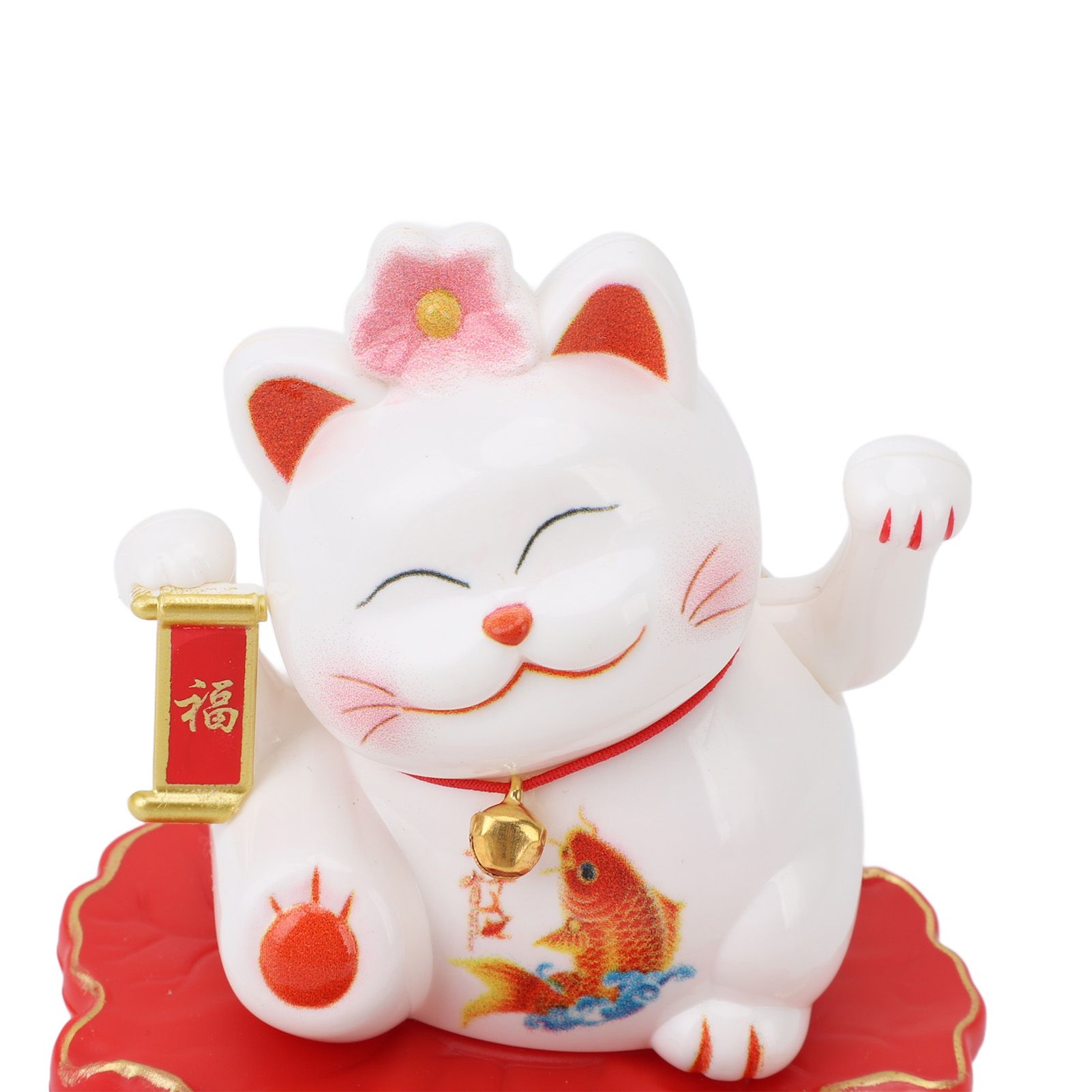 Solar Fortune Cat Vivid Lovely Chinese Cat Solar Powered Waving Arm Lucky Cat view 7