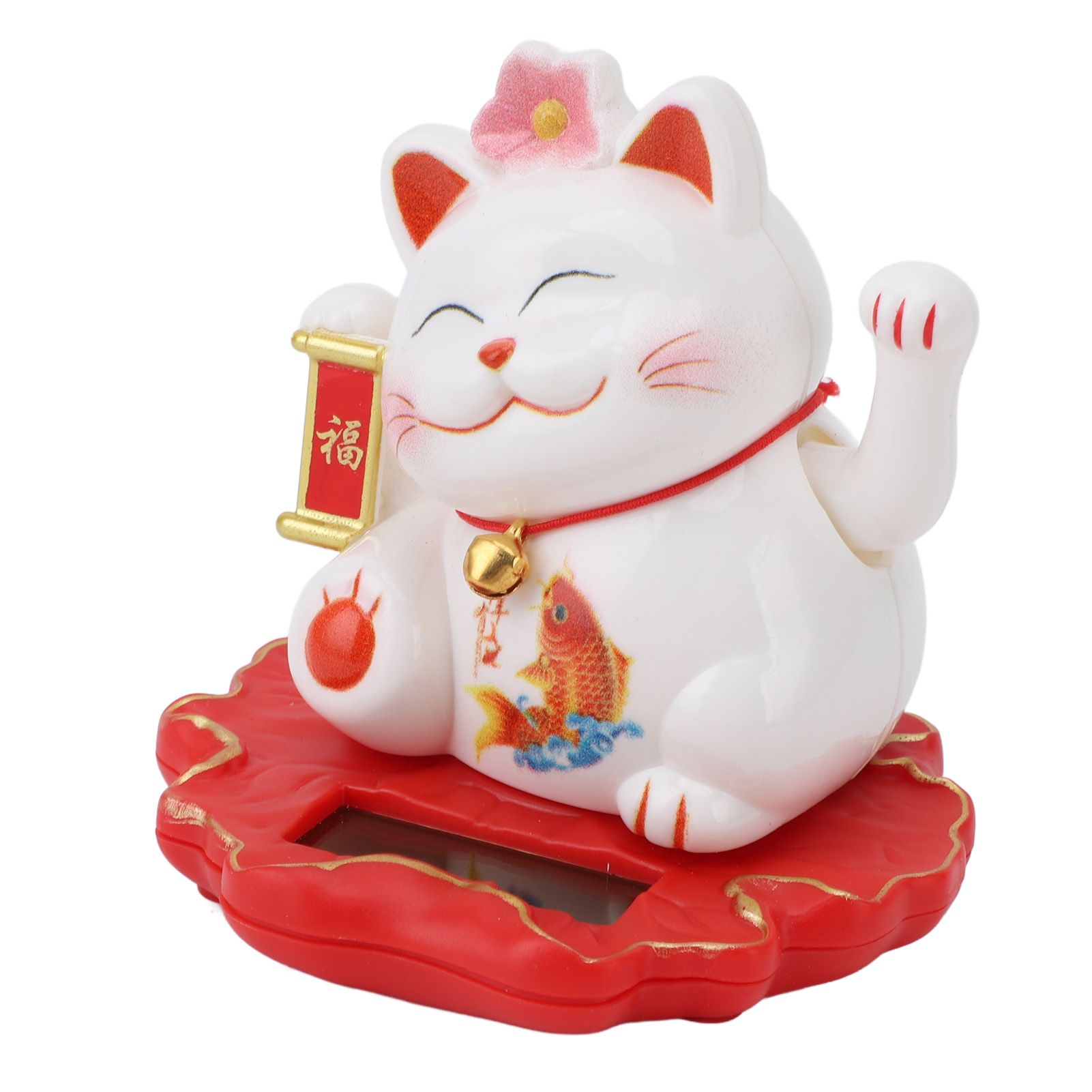 Solar Fortune Cat Vivid Lovely Chinese Cat Solar Powered Waving Arm Lucky Cat view 8