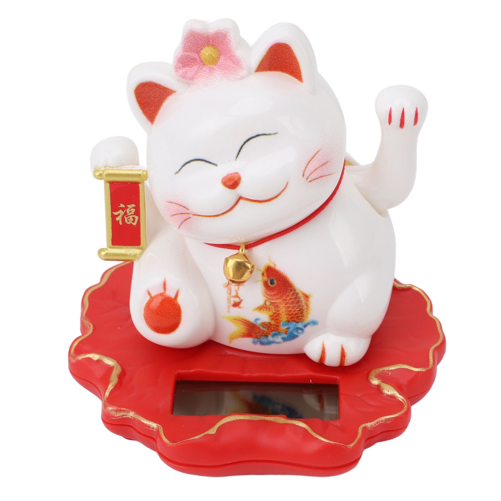 Solar Fortune Cat Vivid Lovely Chinese Cat Solar Powered Waving Arm Lucky Cat view 11