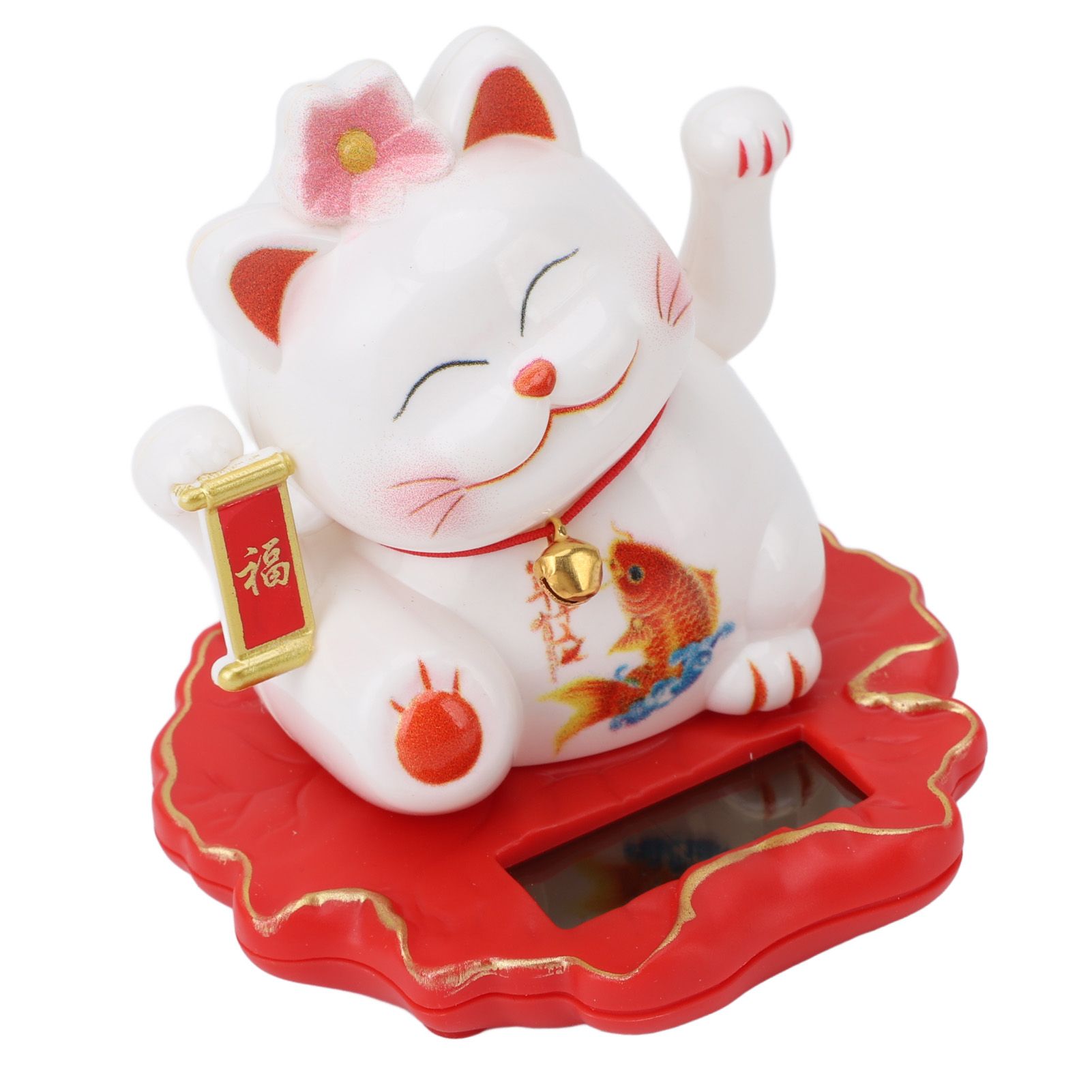 Solar Fortune Cat Vivid Lovely Chinese Cat Solar Powered Waving Arm Lucky Cat view 12