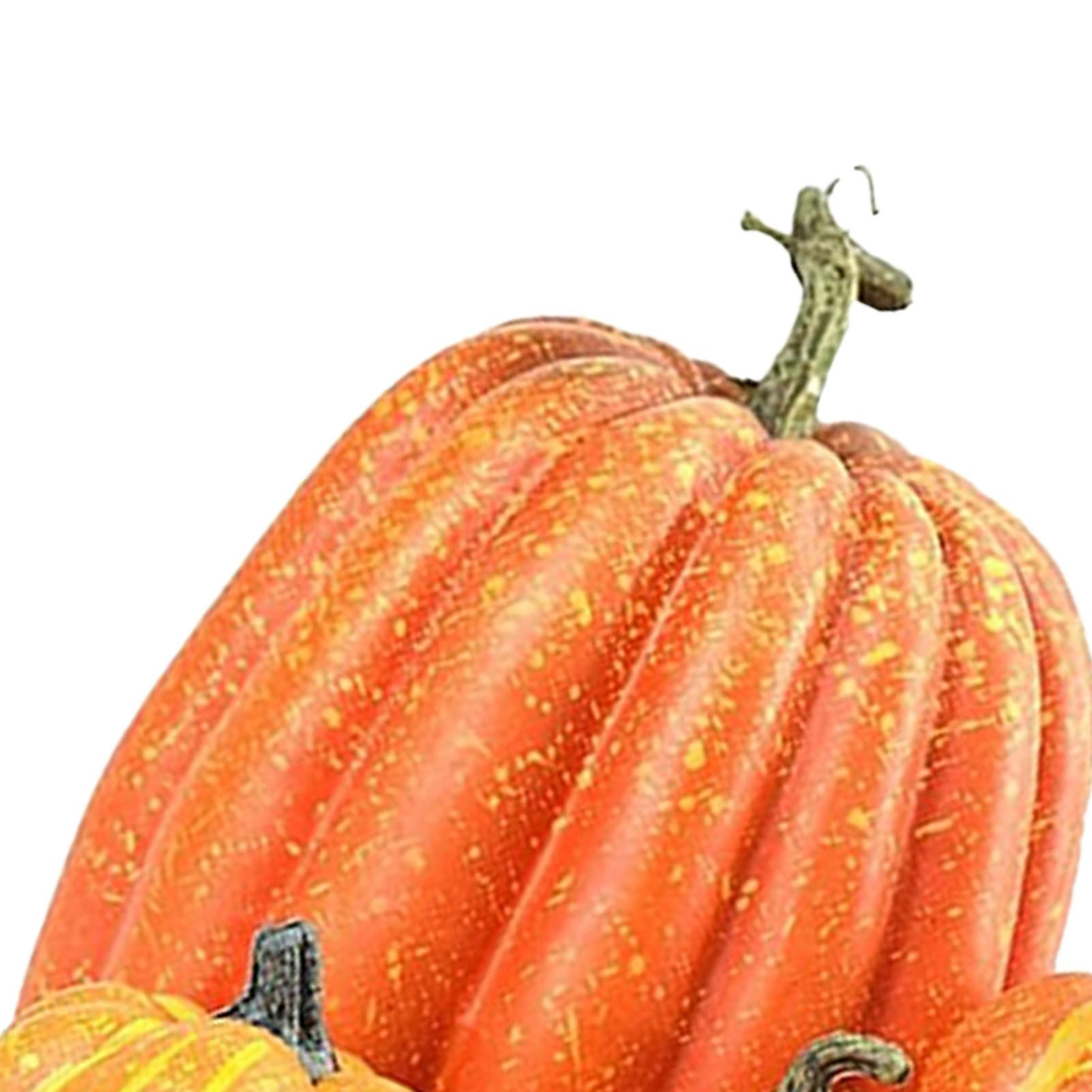 7pcs Simulated Pumpkin Glossy Paint Lightweight Creative Reusable Foam Pumpkin view 5