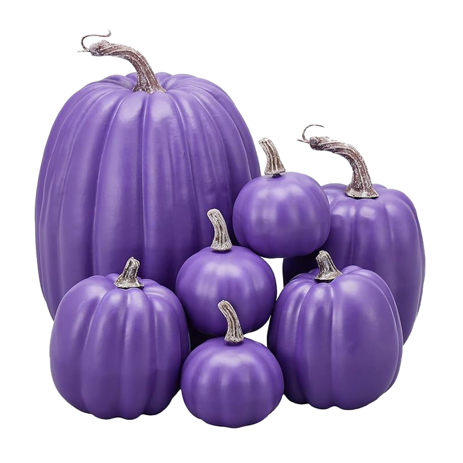 7pcs Simulated Pumpkin Glossy Paint Lightweight Creative Reusable Foam Pumpkin view 3