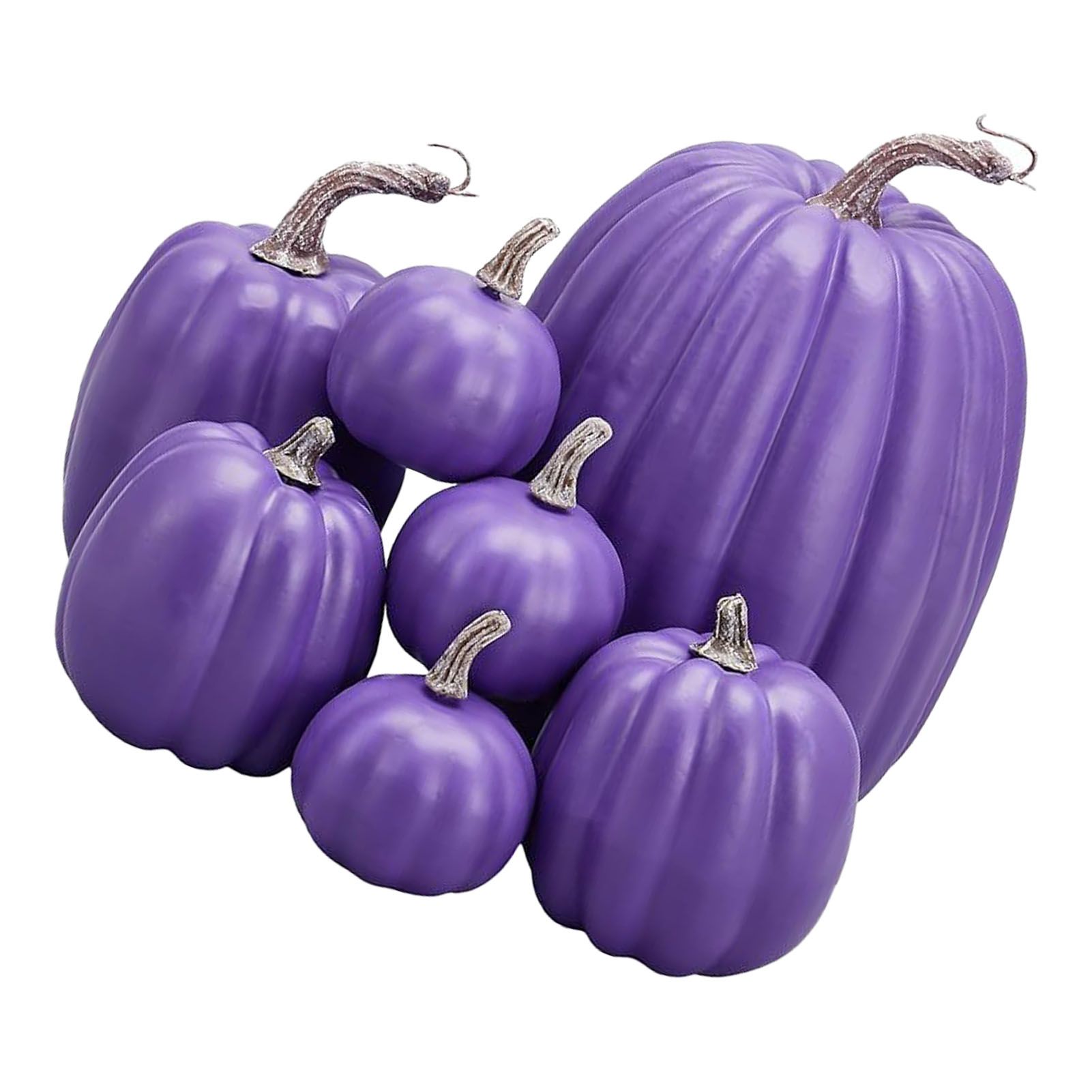 7pcs Simulated Pumpkin Glossy Paint Lightweight Creative Reusable Foam Pumpkin view 4