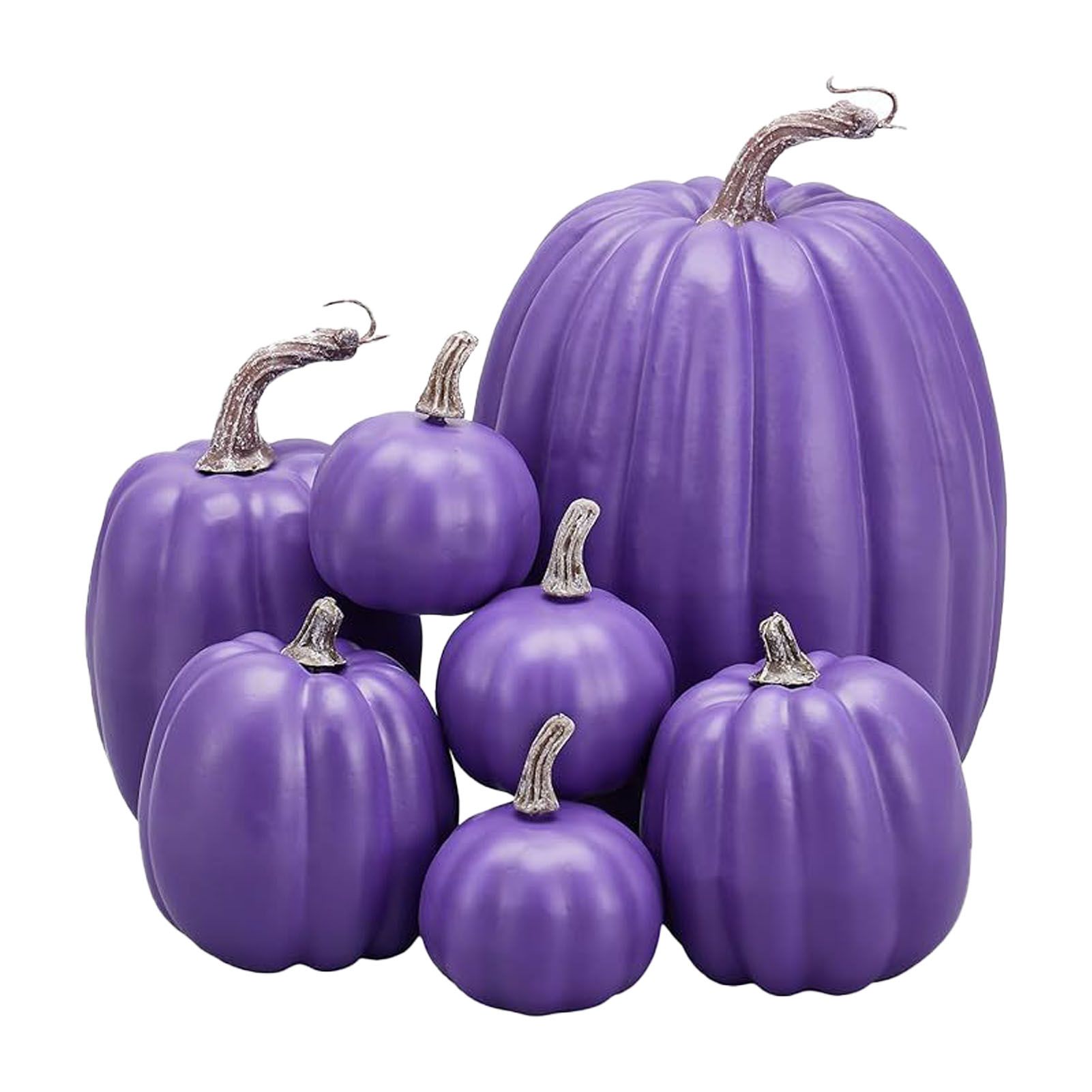 7pcs Simulated Pumpkin Glossy Paint Lightweight Creative Reusable Foam Pumpkin view 6