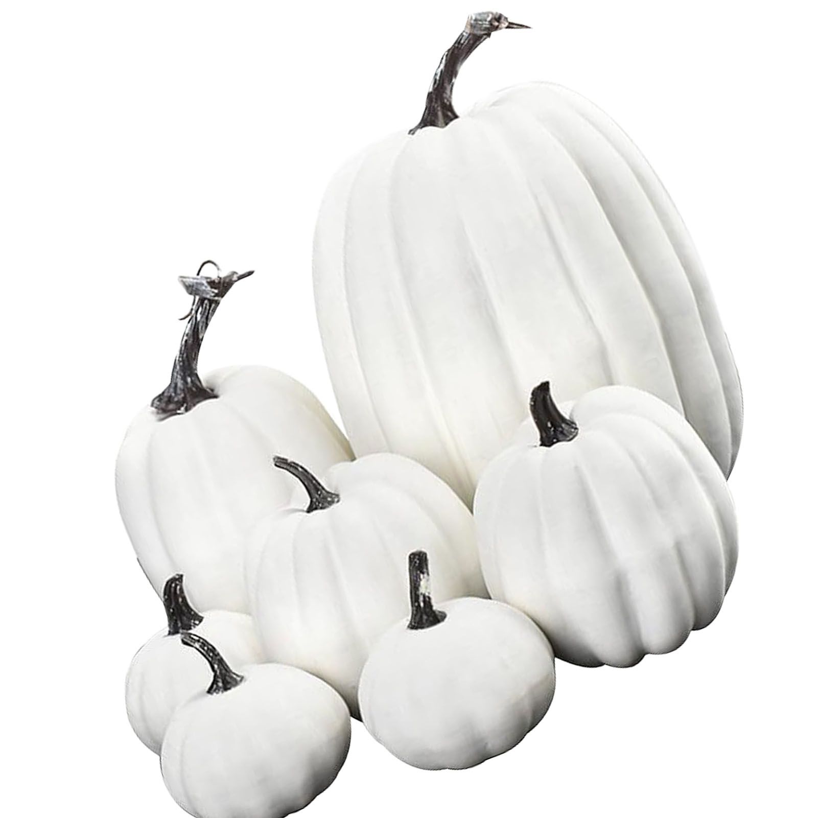 7pcs Simulated Pumpkin Glossy Paint Lightweight Creative Reusable Foam Pumpkin