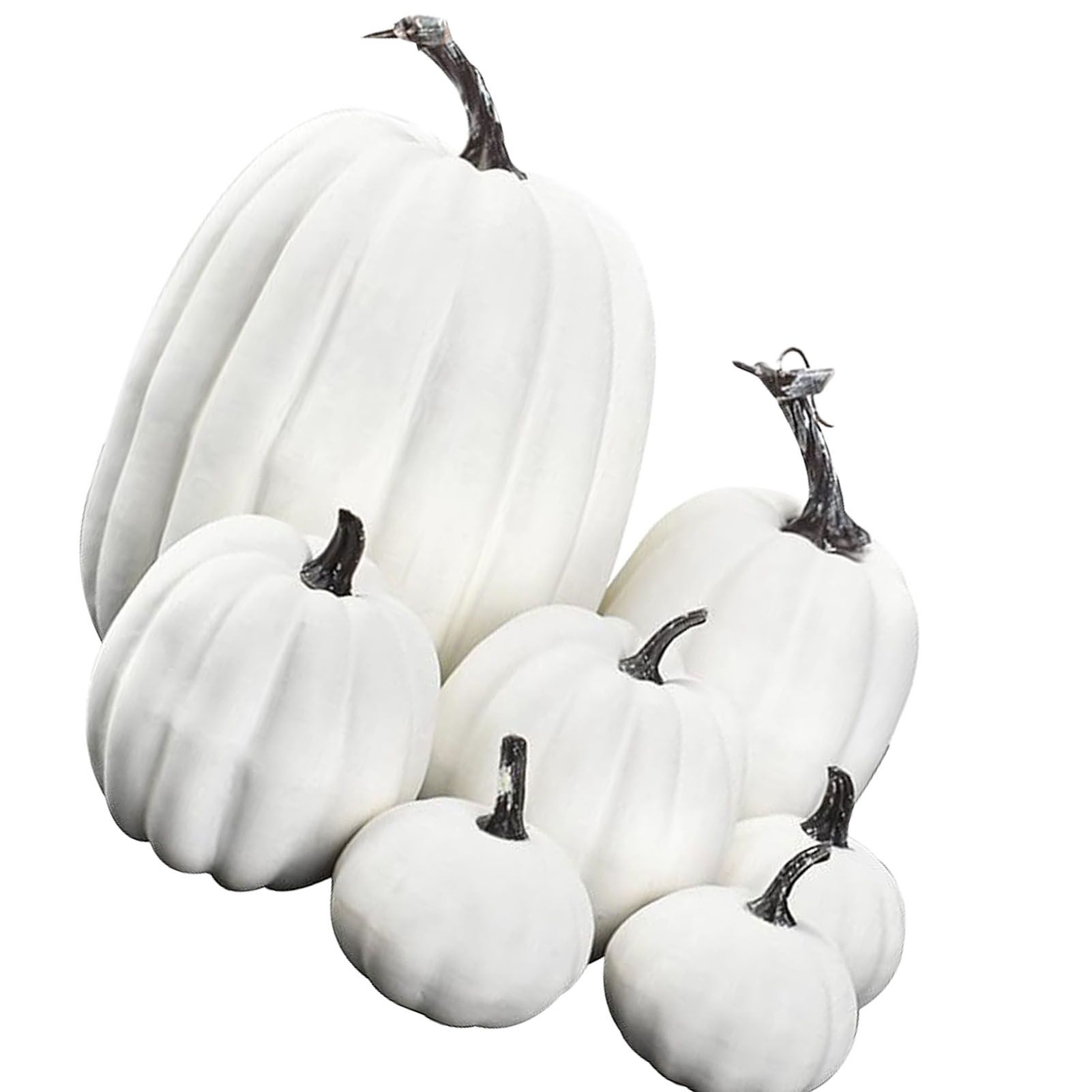 7pcs Simulated Pumpkin Glossy Paint Lightweight Creative Reusable Foam Pumpkin view 4