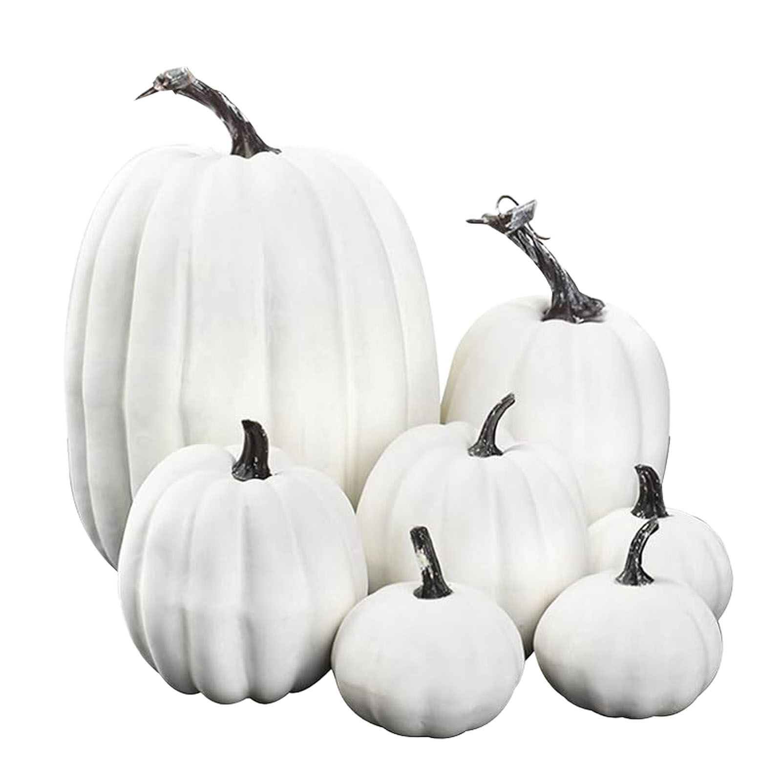 7pcs Simulated Pumpkin Glossy Paint Lightweight Creative Reusable Foam Pumpkin view 6
