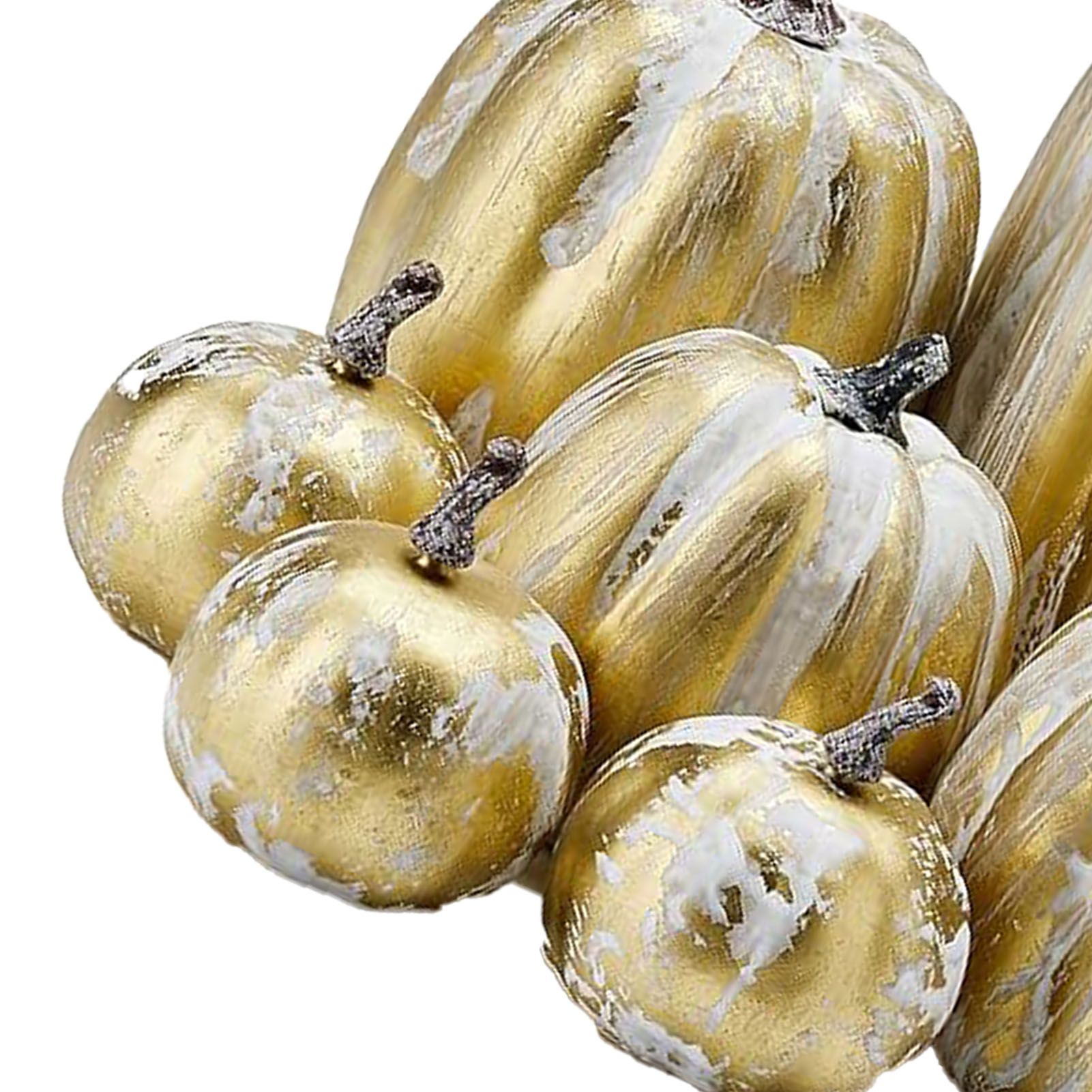 7pcs Simulated Pumpkin Glossy Paint Lightweight Creative Reusable Foam Pumpkin view 7