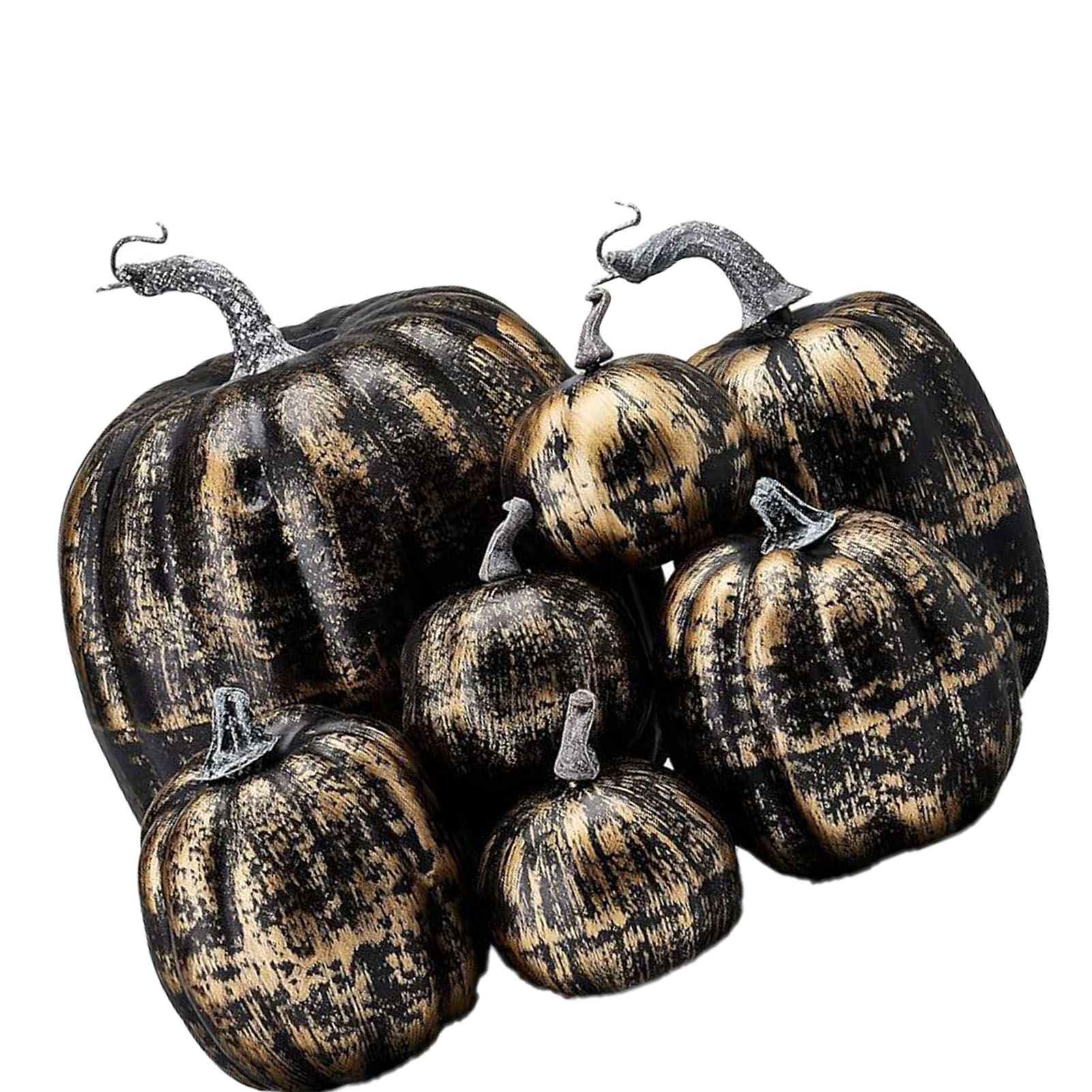 7pcs Simulated Pumpkin Glossy Paint Lightweight Creative Reusable Foam Pumpkin view 4