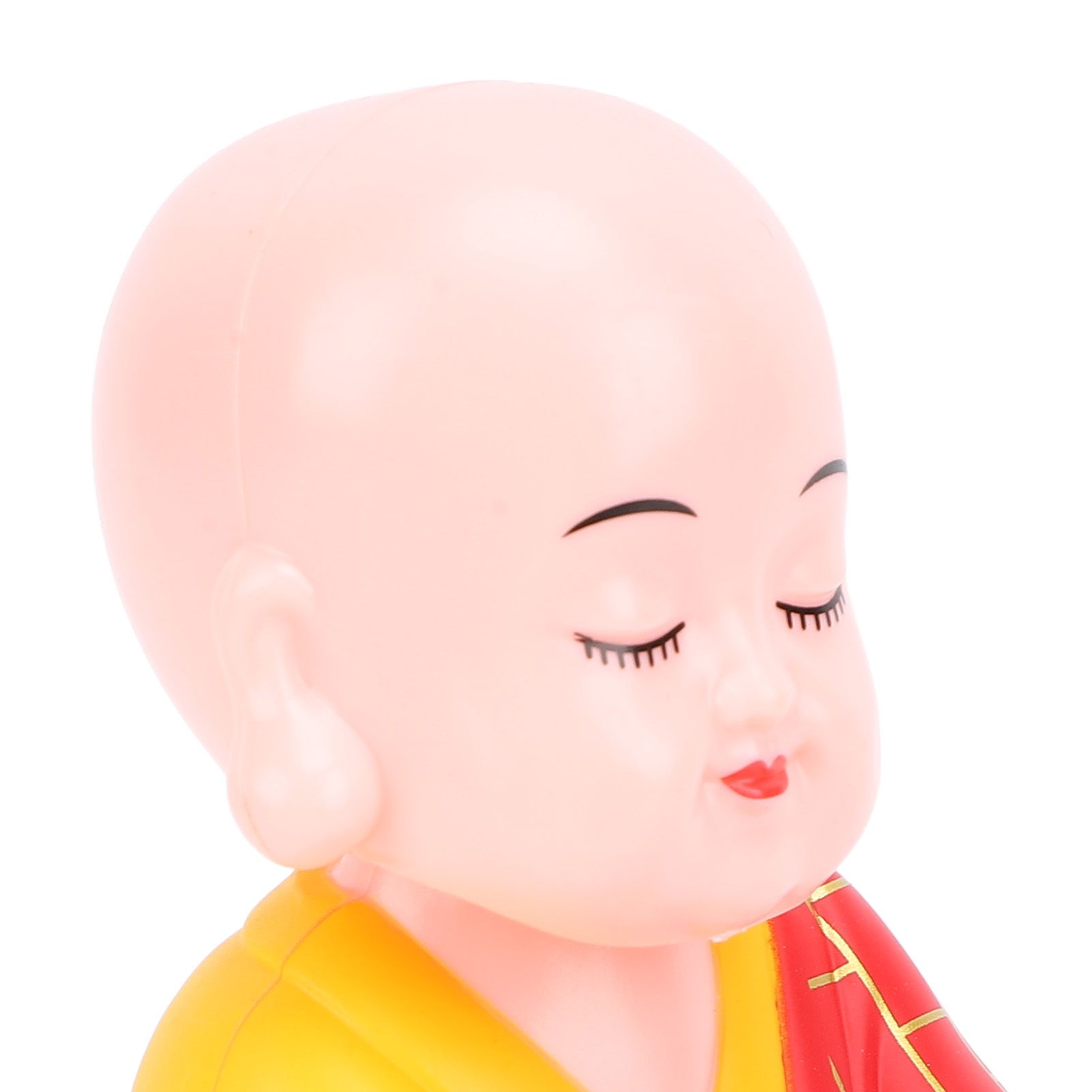 Little Monk Solar Figurine Funny Auto Nodding Knocking Chinese Monk Statue Toy view 5