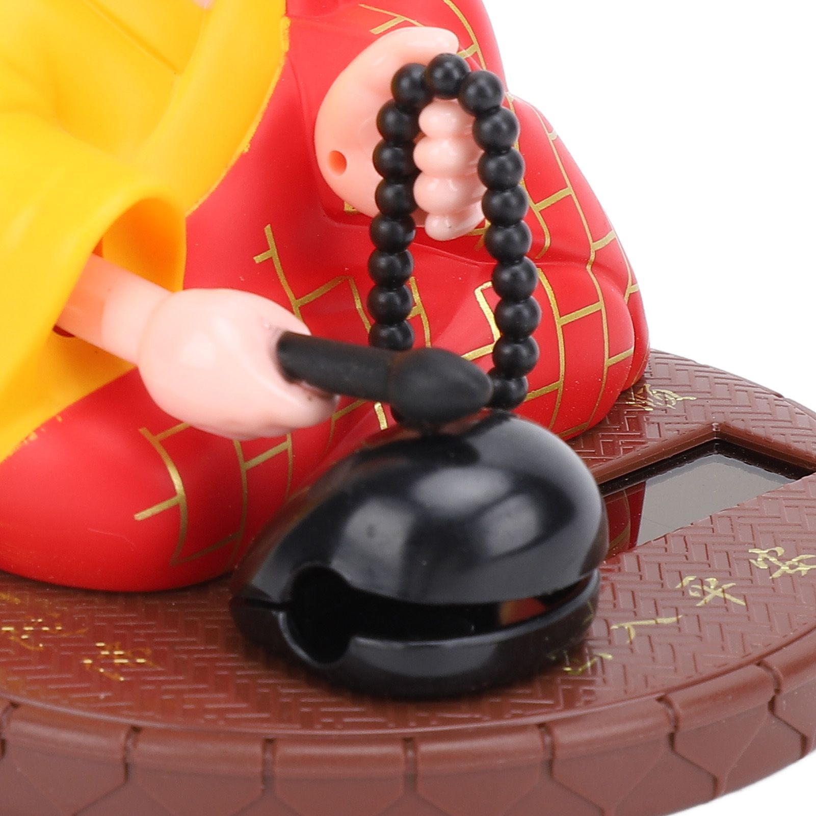 Little Monk Solar Figurine Funny Auto Nodding Knocking Chinese Monk Statue Toy view 7