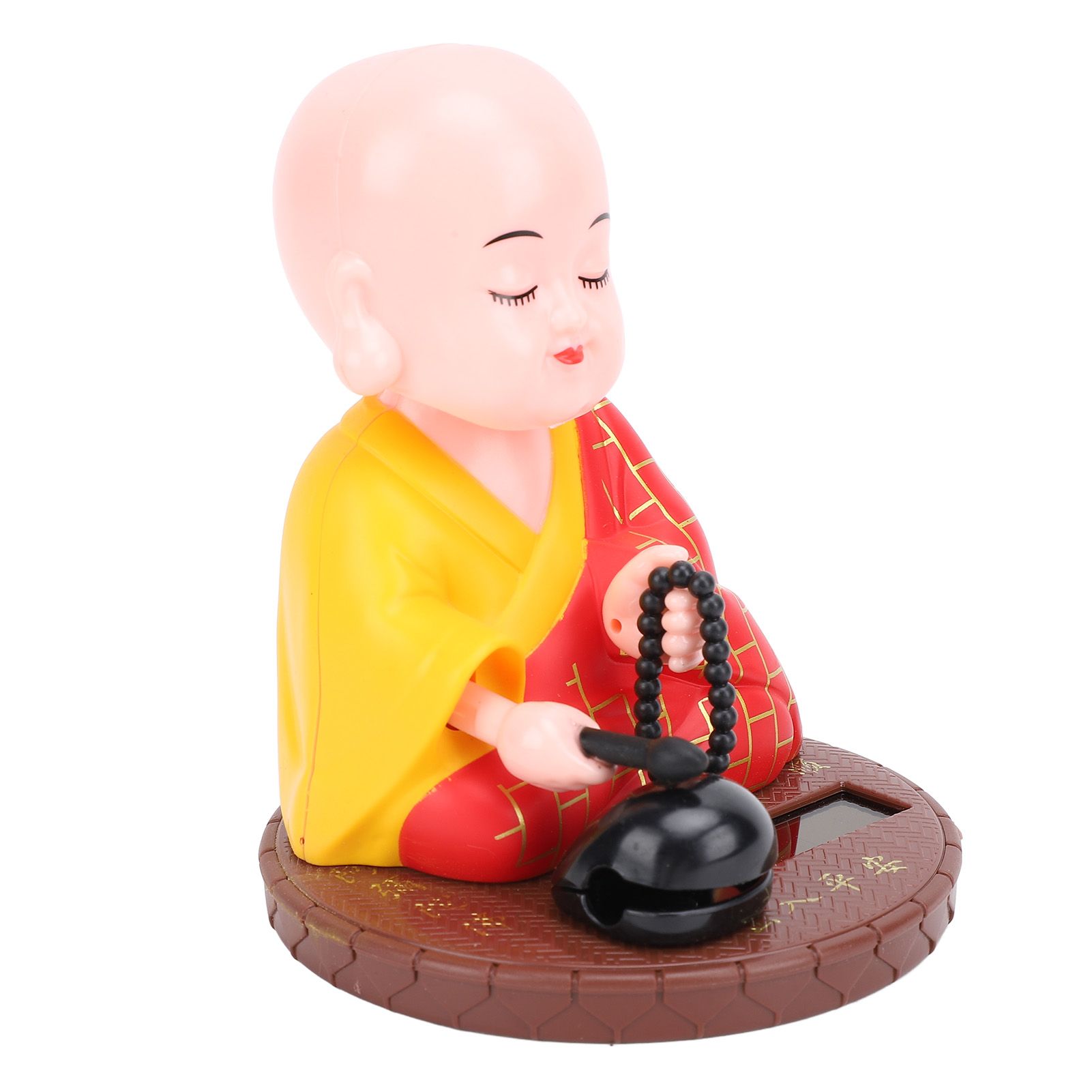 Little Monk Solar Figurine Funny Auto Nodding Knocking Chinese Monk Statue Toy view 10