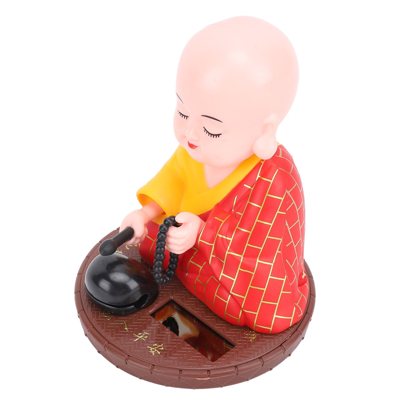 Little Monk Solar Figurine Funny Auto Nodding Knocking Chinese Monk Statue Toy view 11