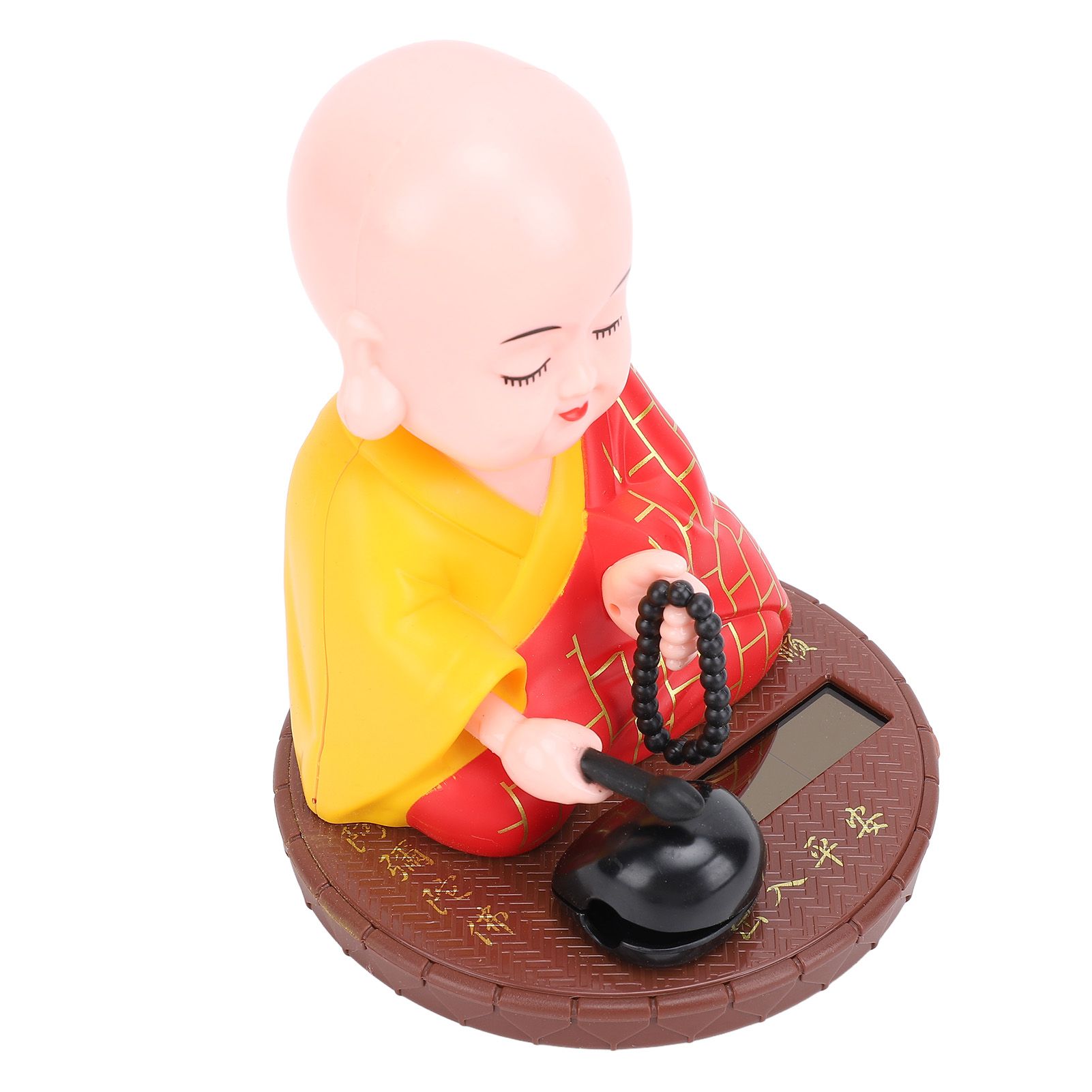 Little Monk Solar Figurine Funny Auto Nodding Knocking Chinese Monk Statue Toy view 12