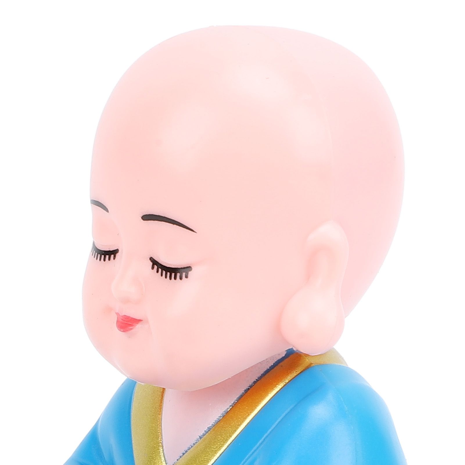 Little Monk Figurine Solar Funny Car Shaking Head Toy Chinese Little Monk view 2