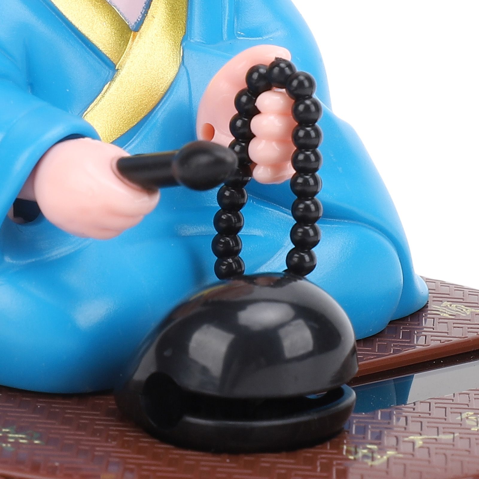 Little Monk Figurine Solar Funny Car Shaking Head Toy Chinese Little Monk view 5
