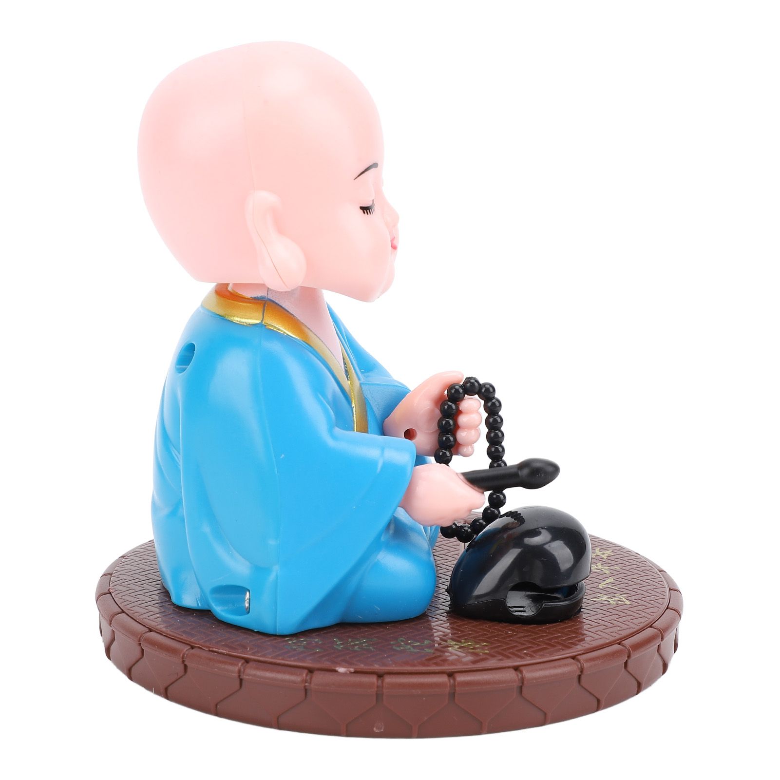 Little Monk Figurine Solar Funny Car Shaking Head Toy Chinese Little Monk view 8