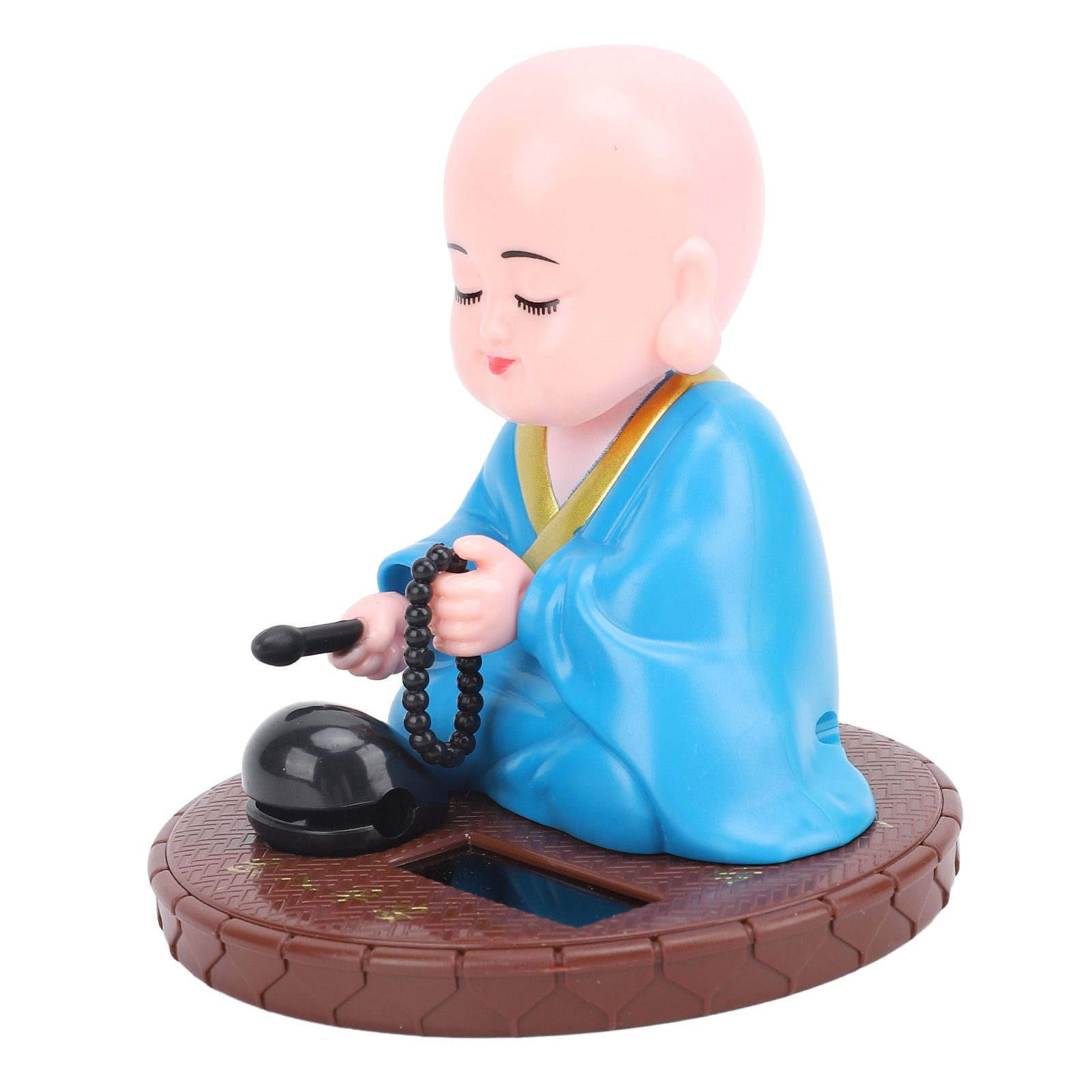 Little Monk Figurine Solar Funny Car Shaking Head Toy Chinese Little Monk view 10