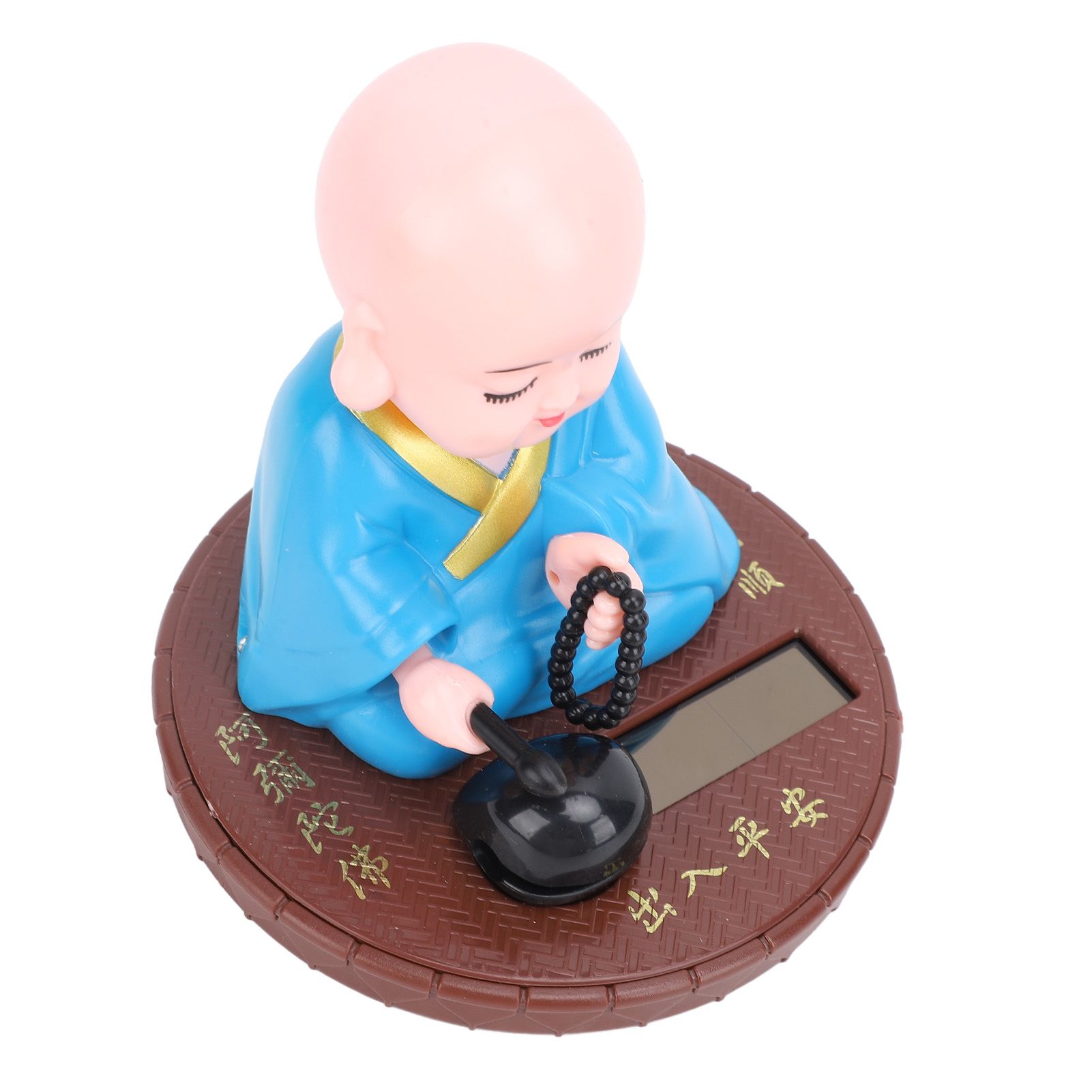 Little Monk Figurine Solar Funny Car Shaking Head Toy Chinese Little Monk view 11