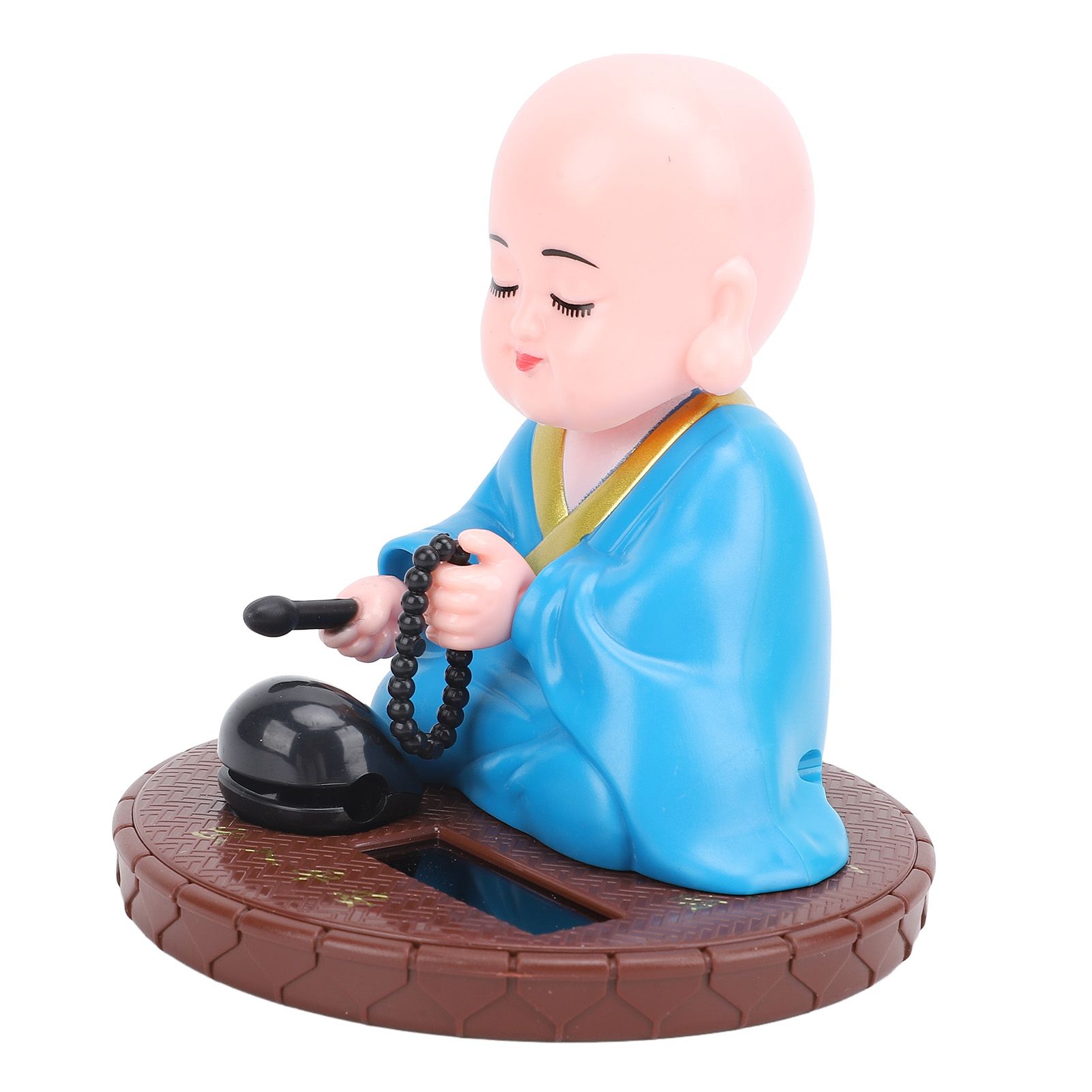 Little Monk Figurine Solar Funny Car Shaking Head Toy Chinese Little Monk view 12