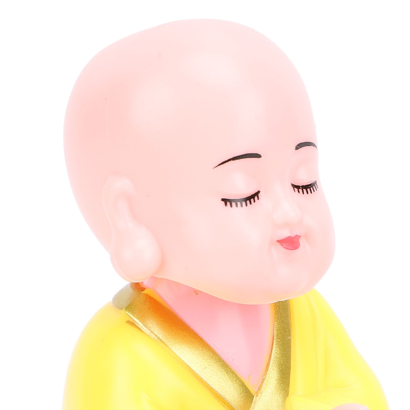 Little Monk Figurine Solar Funny Car Shaking Head Toy Chinese Little Monk view 2
