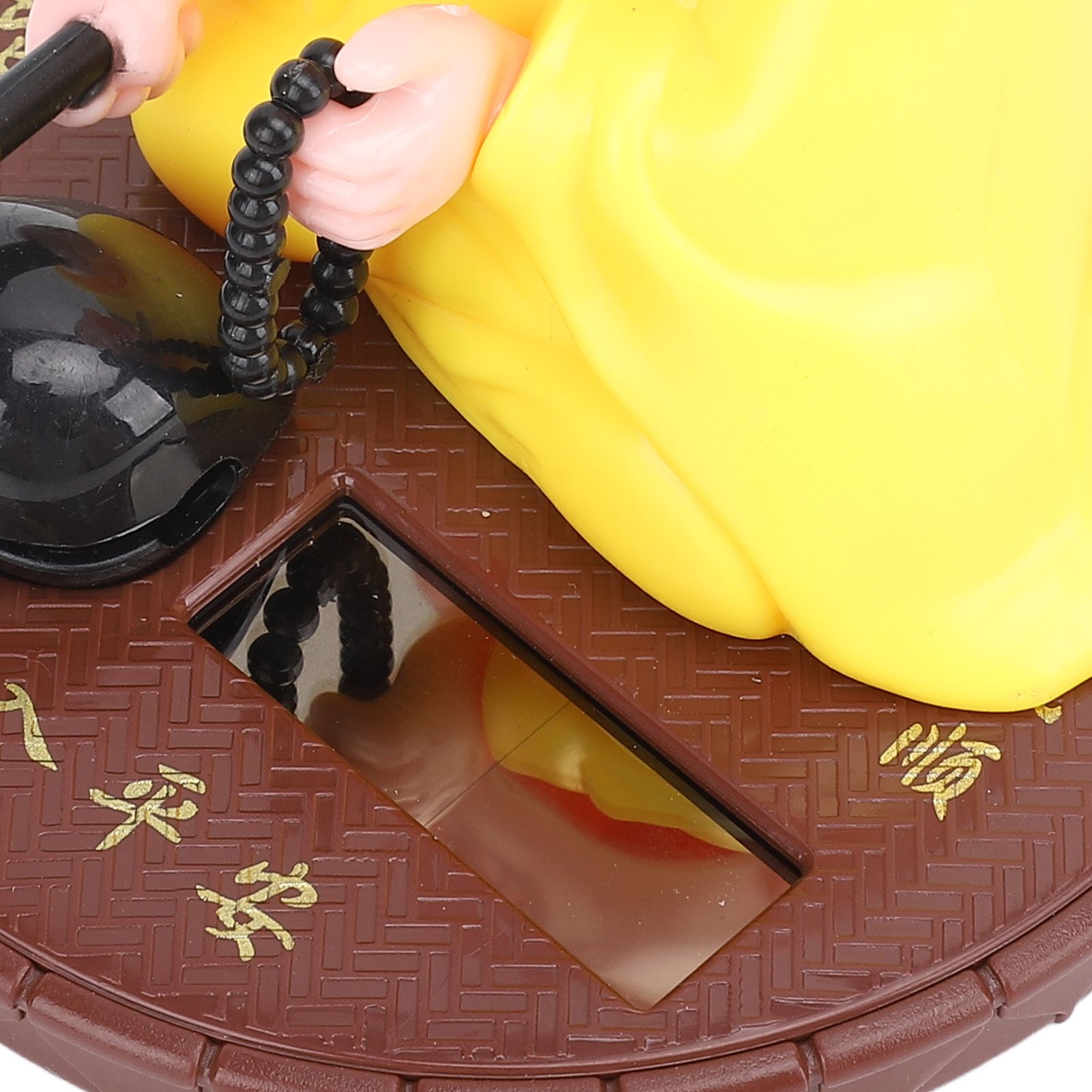 Little Monk Figurine Solar Funny Car Shaking Head Toy Chinese Little Monk view 5