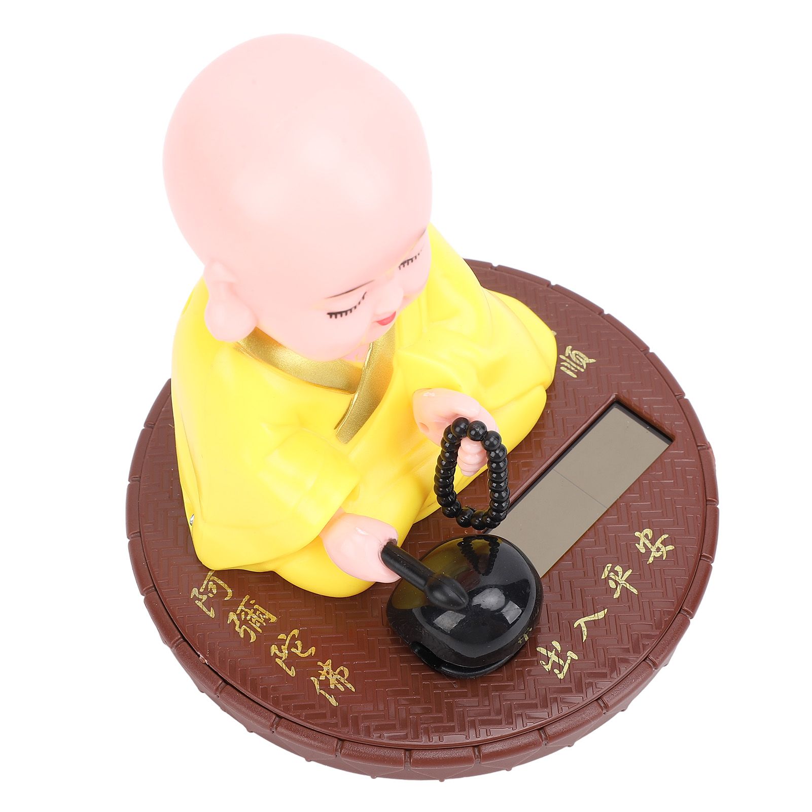 Little Monk Figurine Solar Funny Car Shaking Head Toy Chinese Little Monk view 6