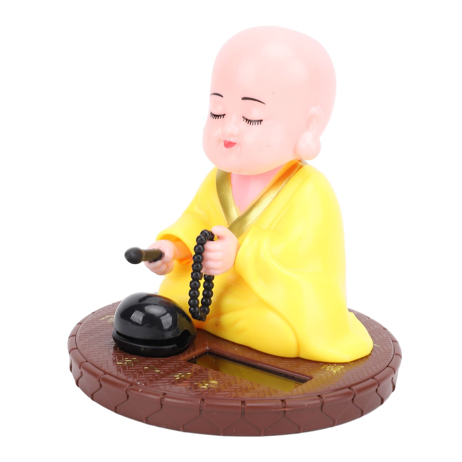 Little Monk Figurine Solar Funny Car Shaking Head Toy Chinese Little Monk view 11