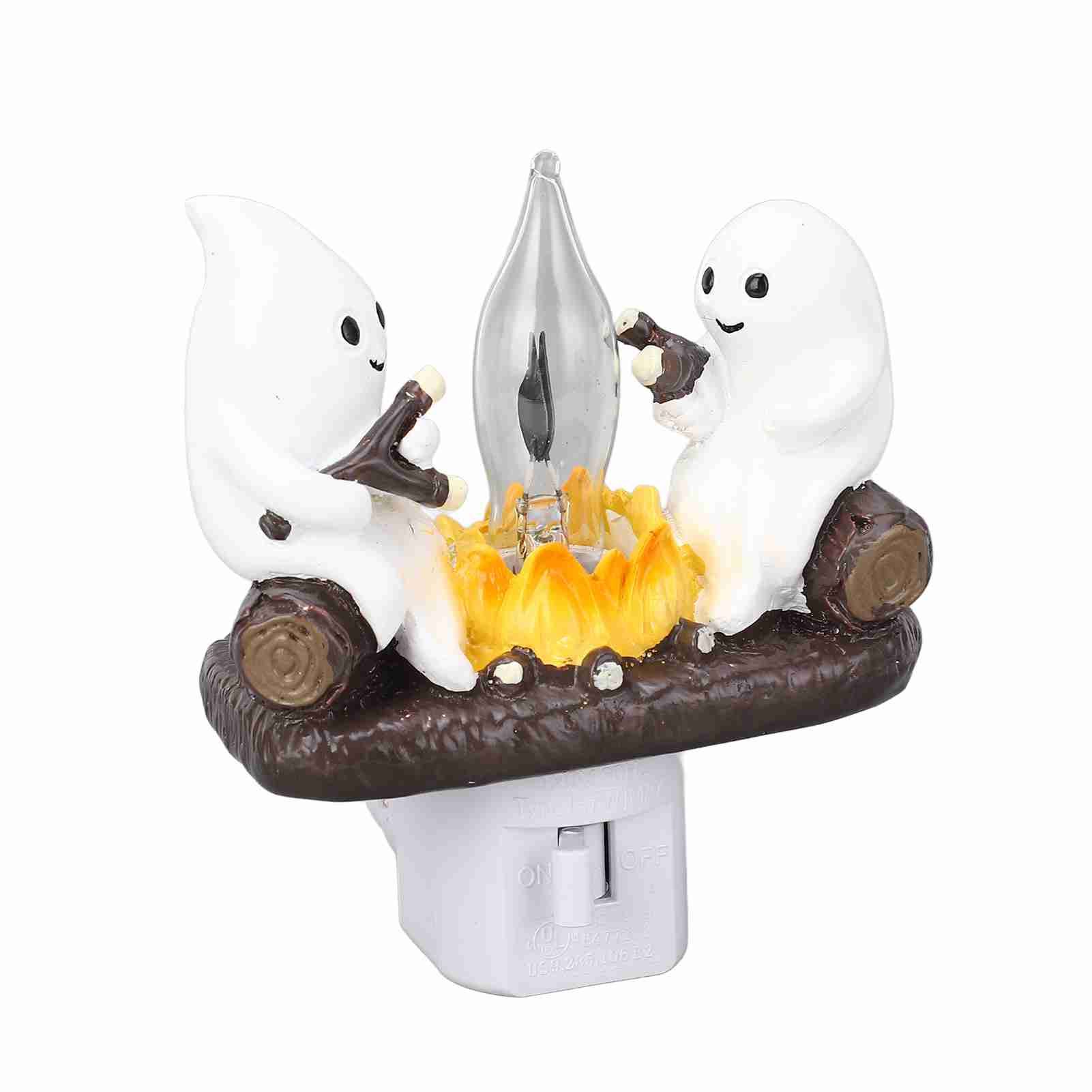 Ghost Campfire Flickering Nightlight LED Campfire Ghost Night Light Flickering