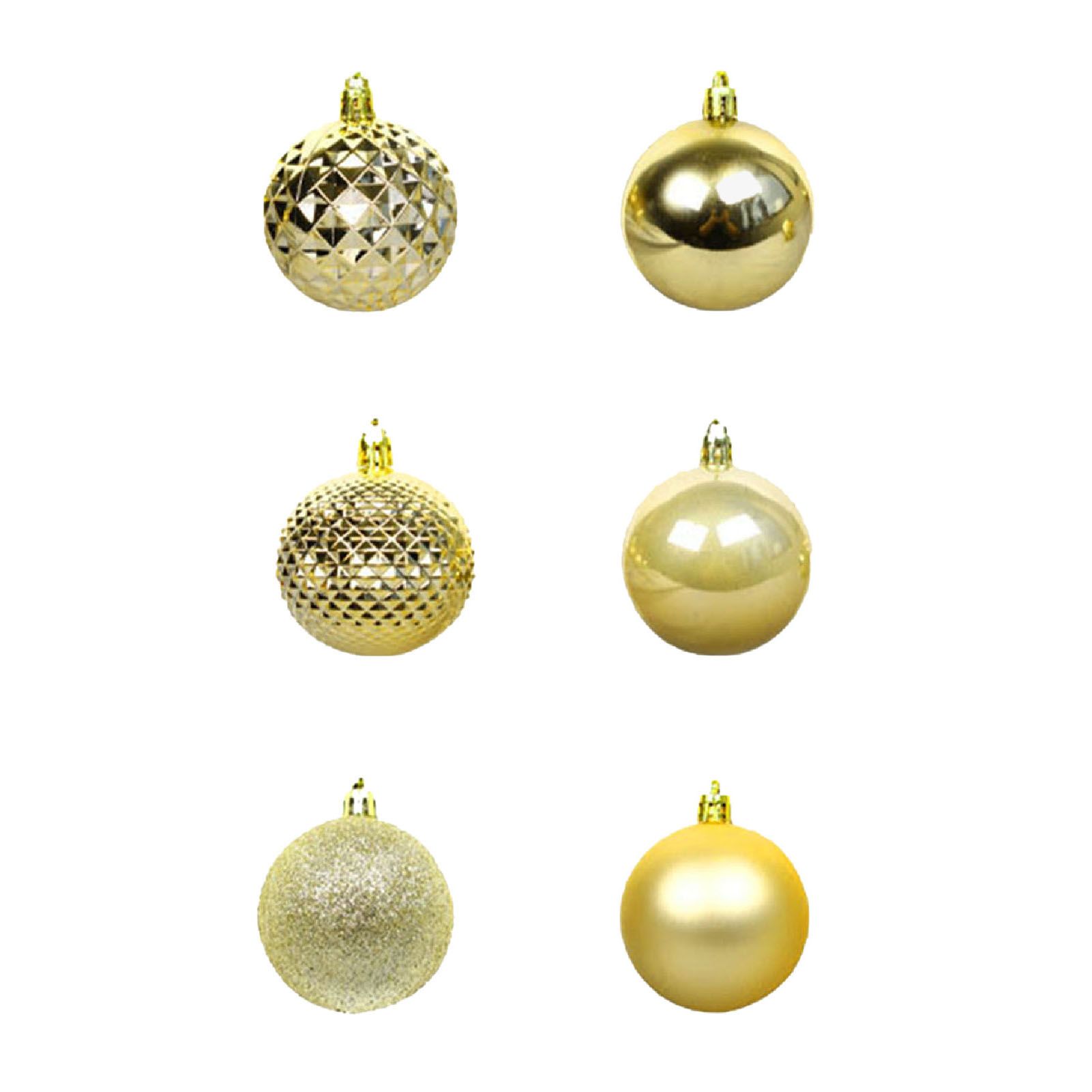 36PCS Xmas Balls Ornaments 2.4 Inch Plastic Shiny Matte Xmas Tree Hanging