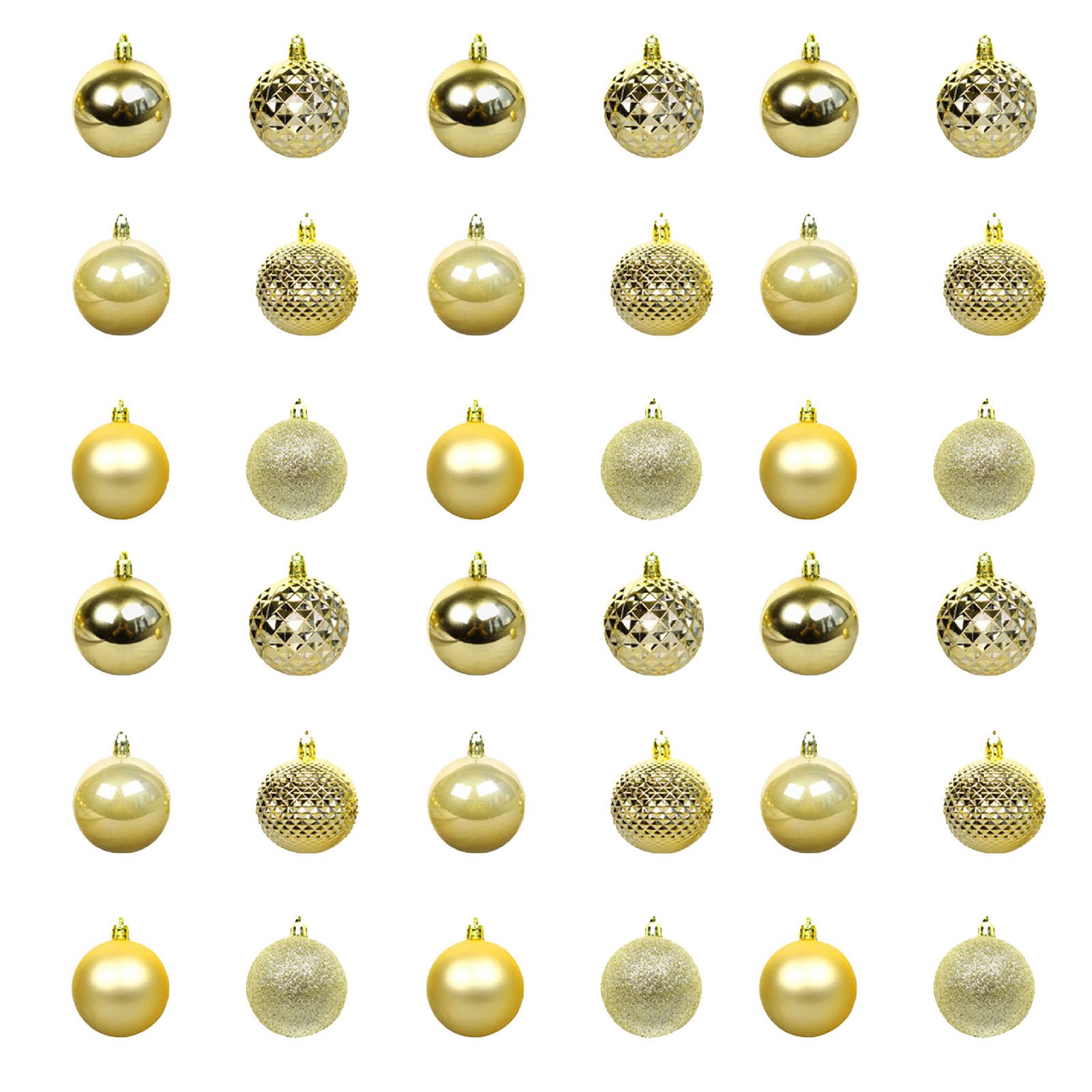 36PCS Xmas Balls Ornaments 2.4 Inch Plastic Shiny Matte Xmas Tree Hanging view 2