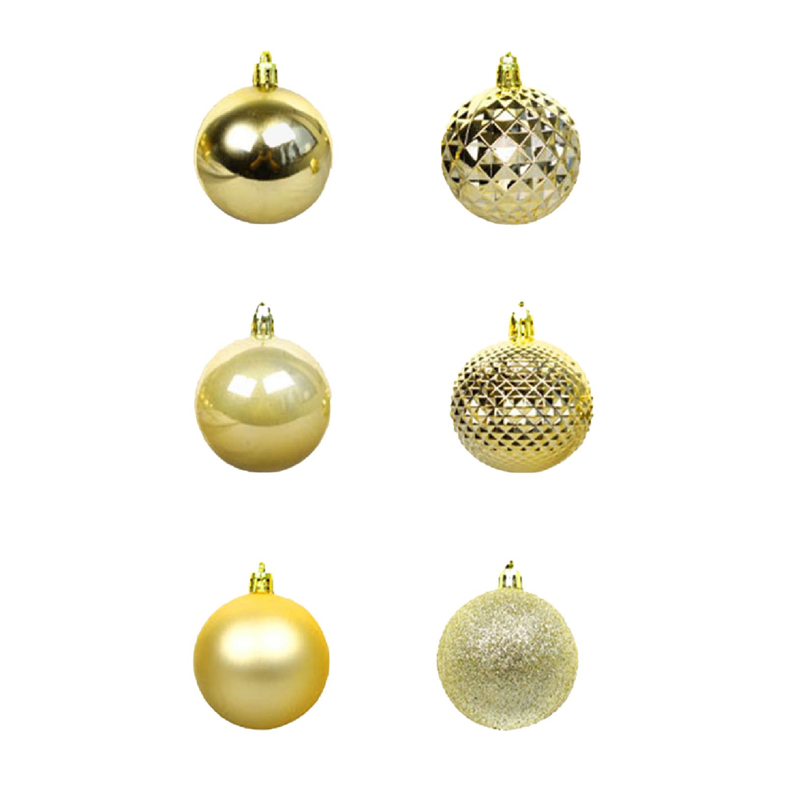 36PCS Xmas Balls Ornaments 2.4 Inch Plastic Shiny Matte Xmas Tree Hanging view 3