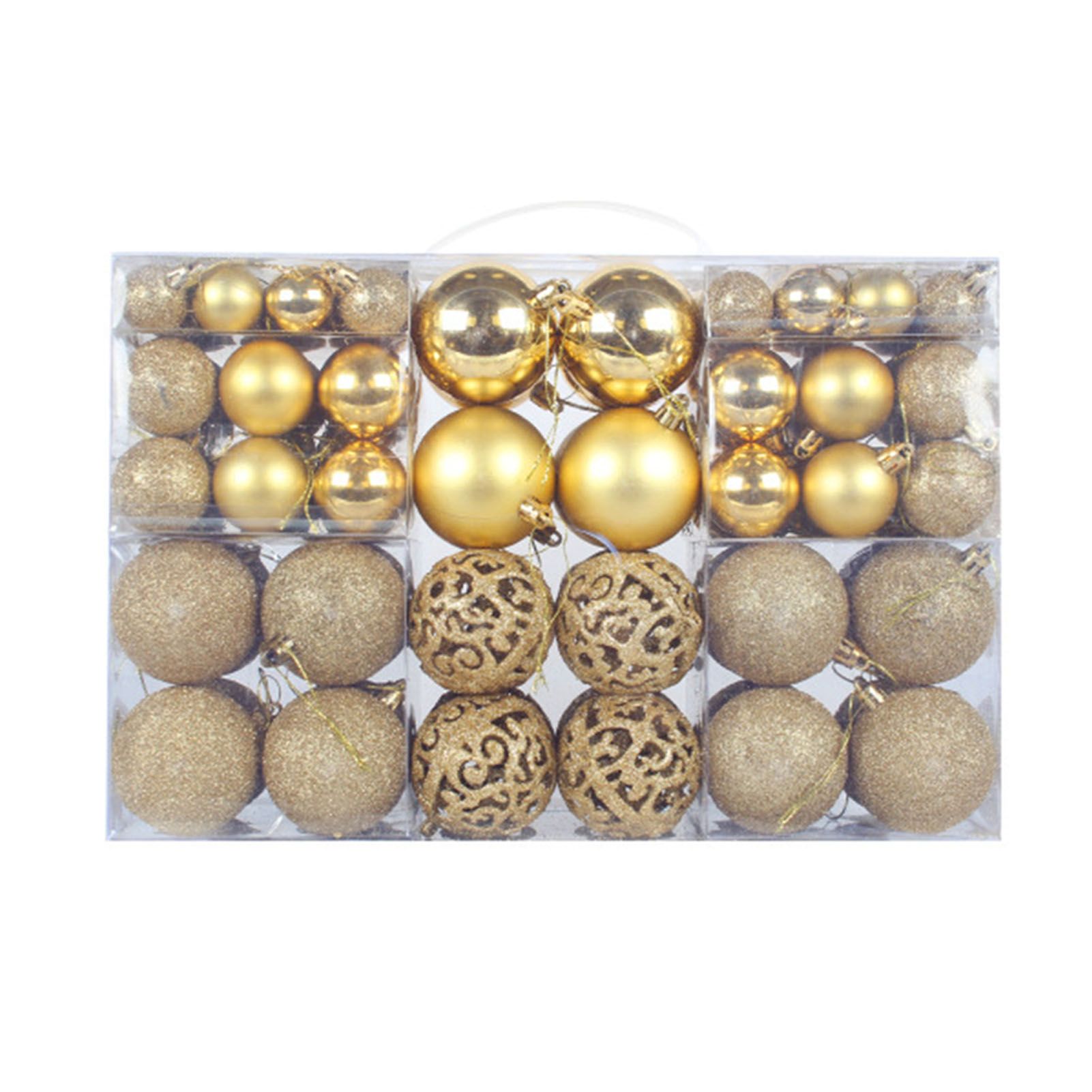 Xmas Tree Balls Plastic Various Styles Xmas Tree Ball Ornaments for Party view 3