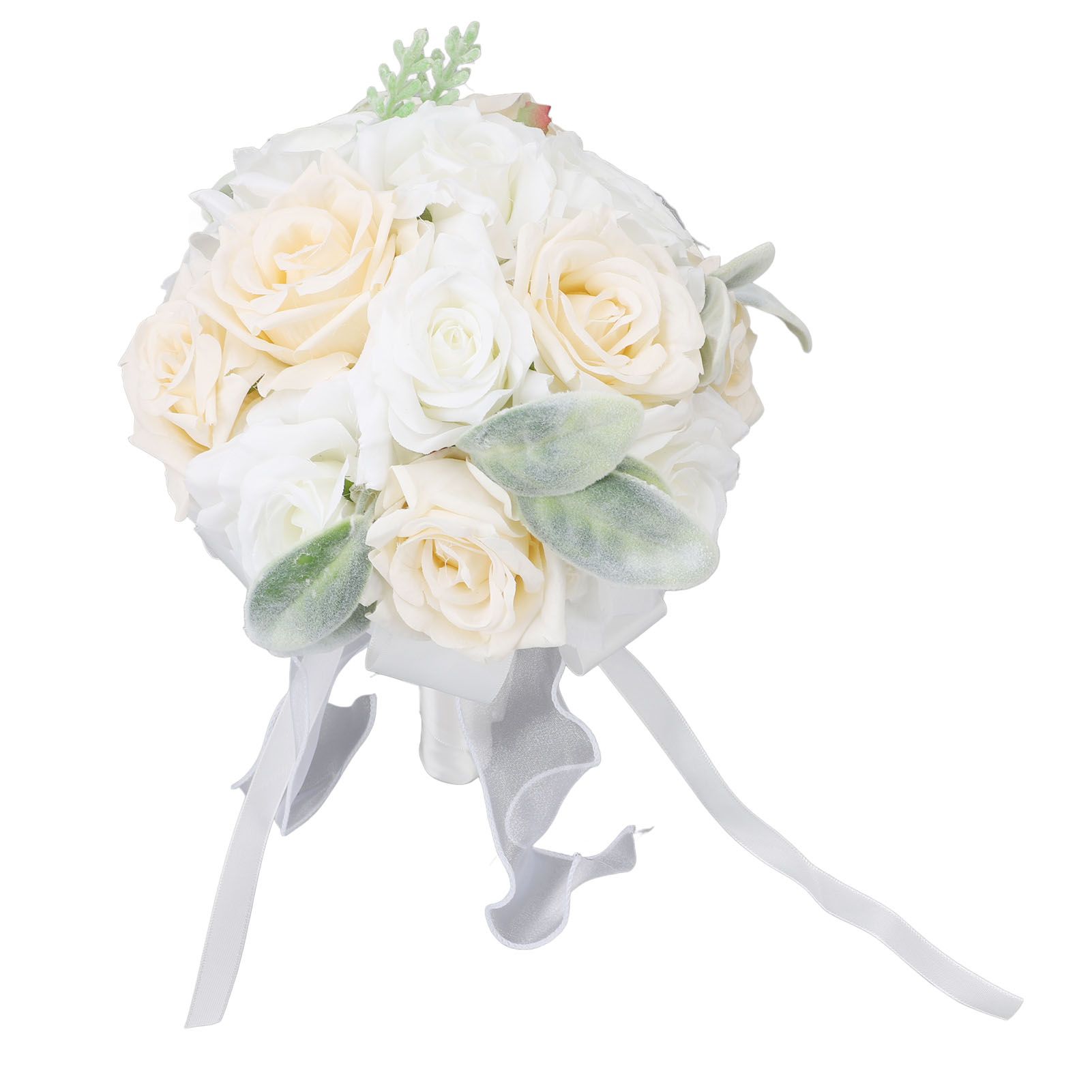 Wedding Bouquets for Bride Soft Ribbon Bridal Bridesmaid Holding Flowers view 4