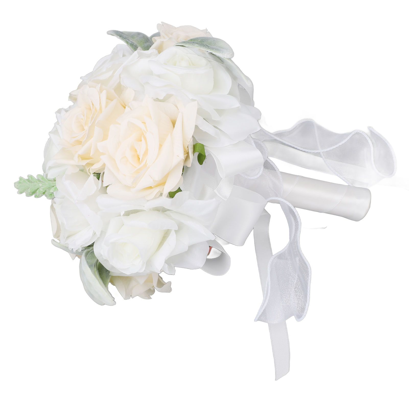 Wedding Bouquets for Bride Soft Ribbon Bridal Bridesmaid Holding Flowers view 11