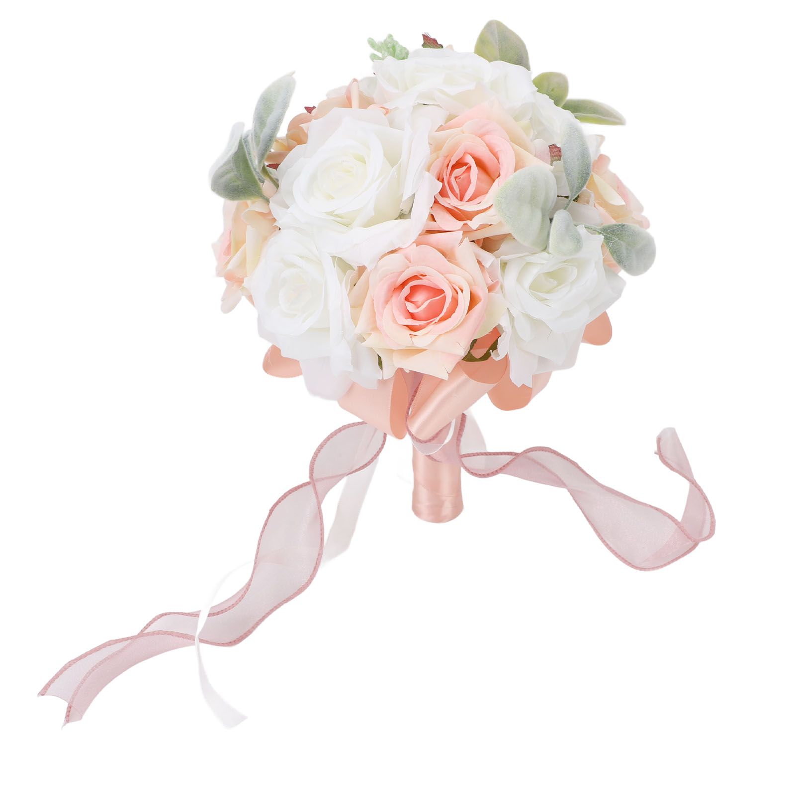 Wedding Bouquets for Bride Soft Ribbon Bridal Bridesmaid Holding Flowers view 4