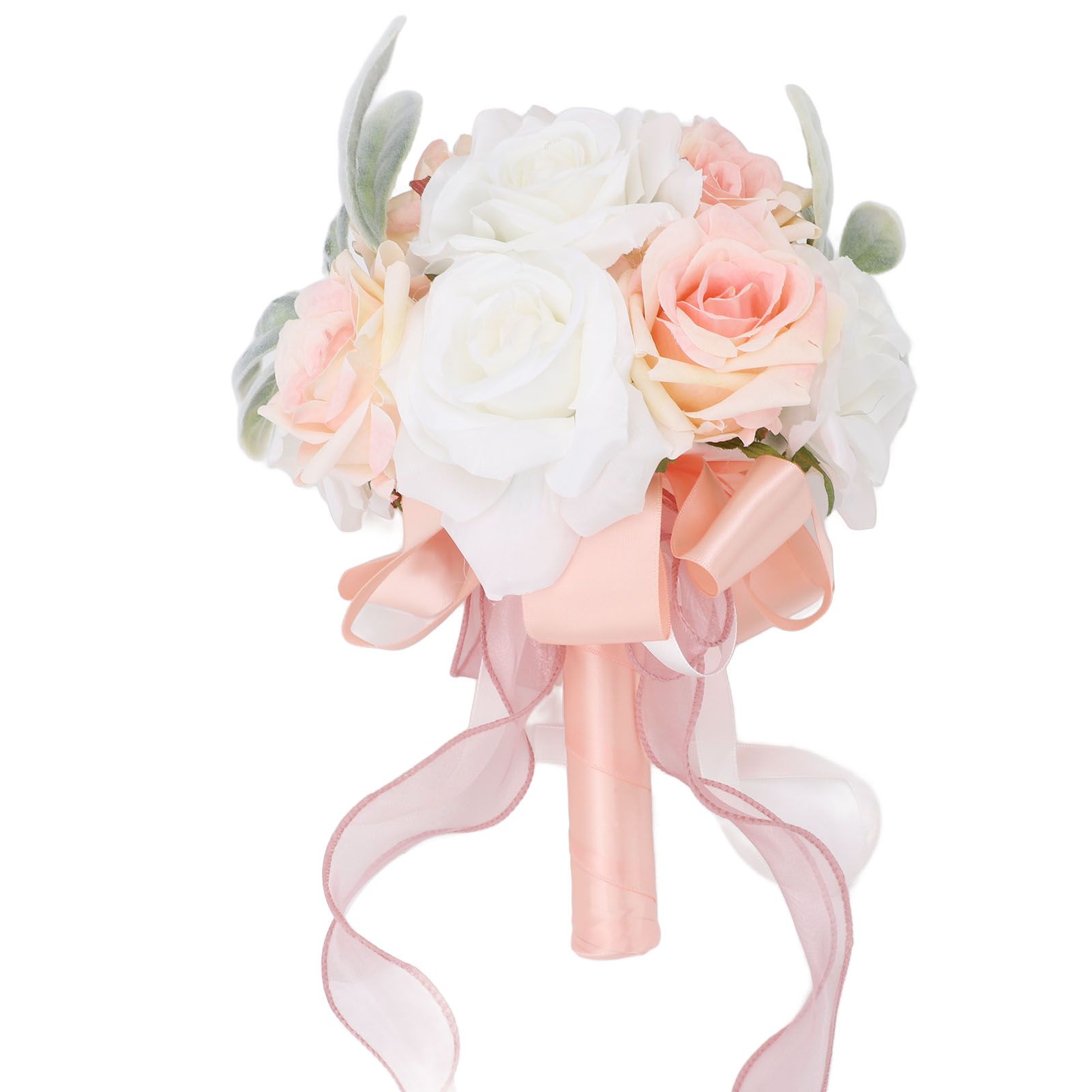 Wedding Bouquets for Bride Soft Ribbon Bridal Bridesmaid Holding Flowers view 6