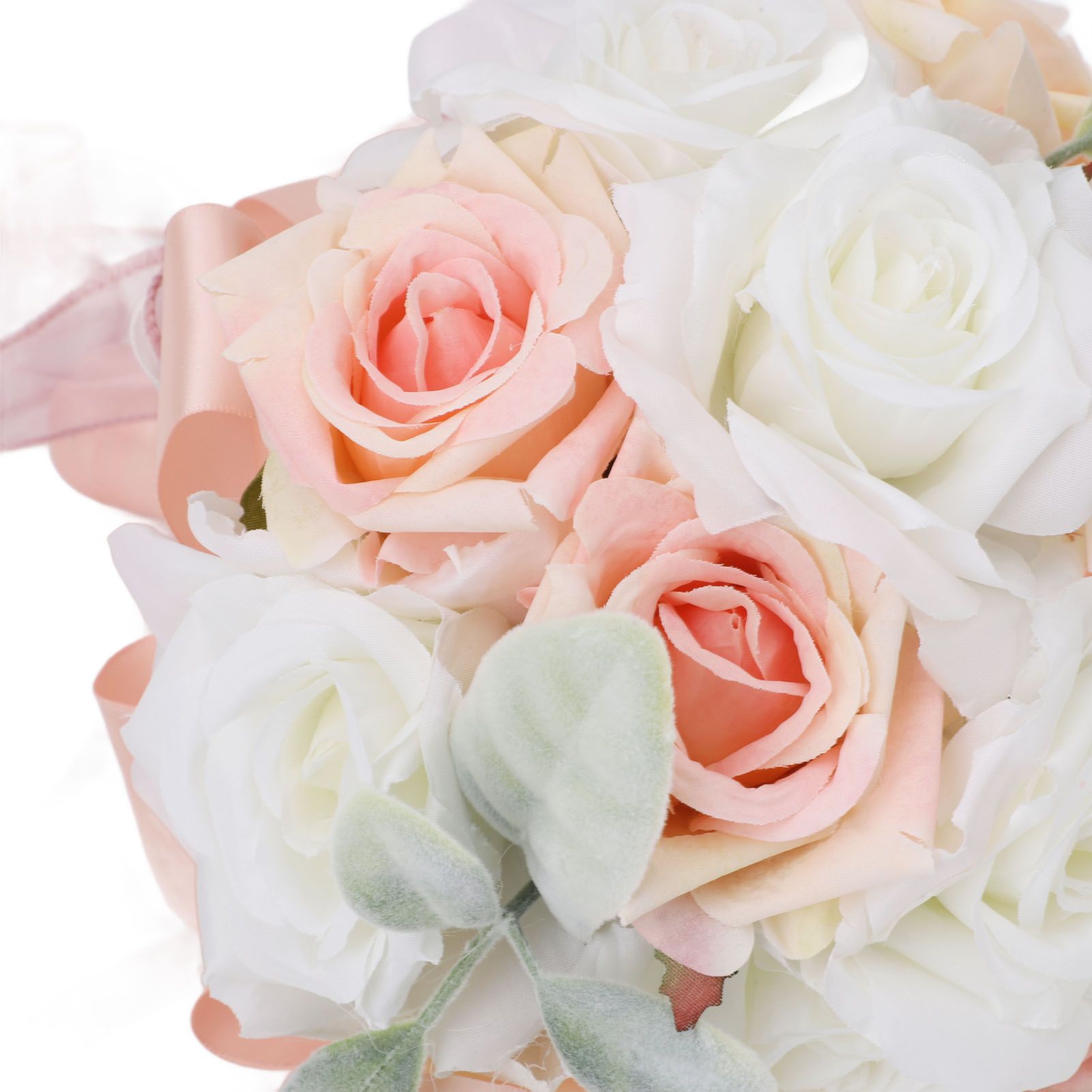 Wedding Bouquets for Bride Soft Ribbon Bridal Bridesmaid Holding Flowers view 7