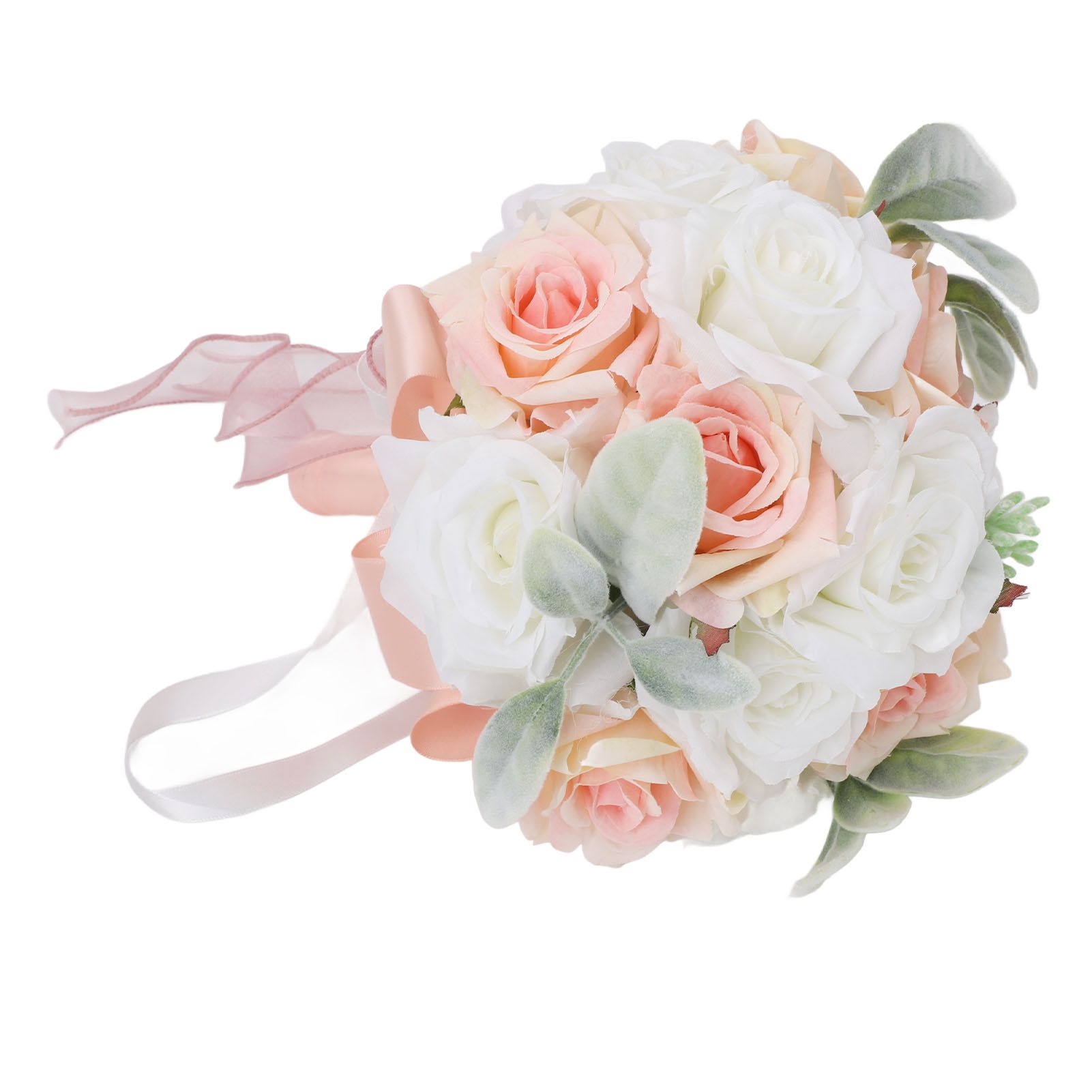 Wedding Bouquets for Bride Soft Ribbon Bridal Bridesmaid Holding Flowers view 8