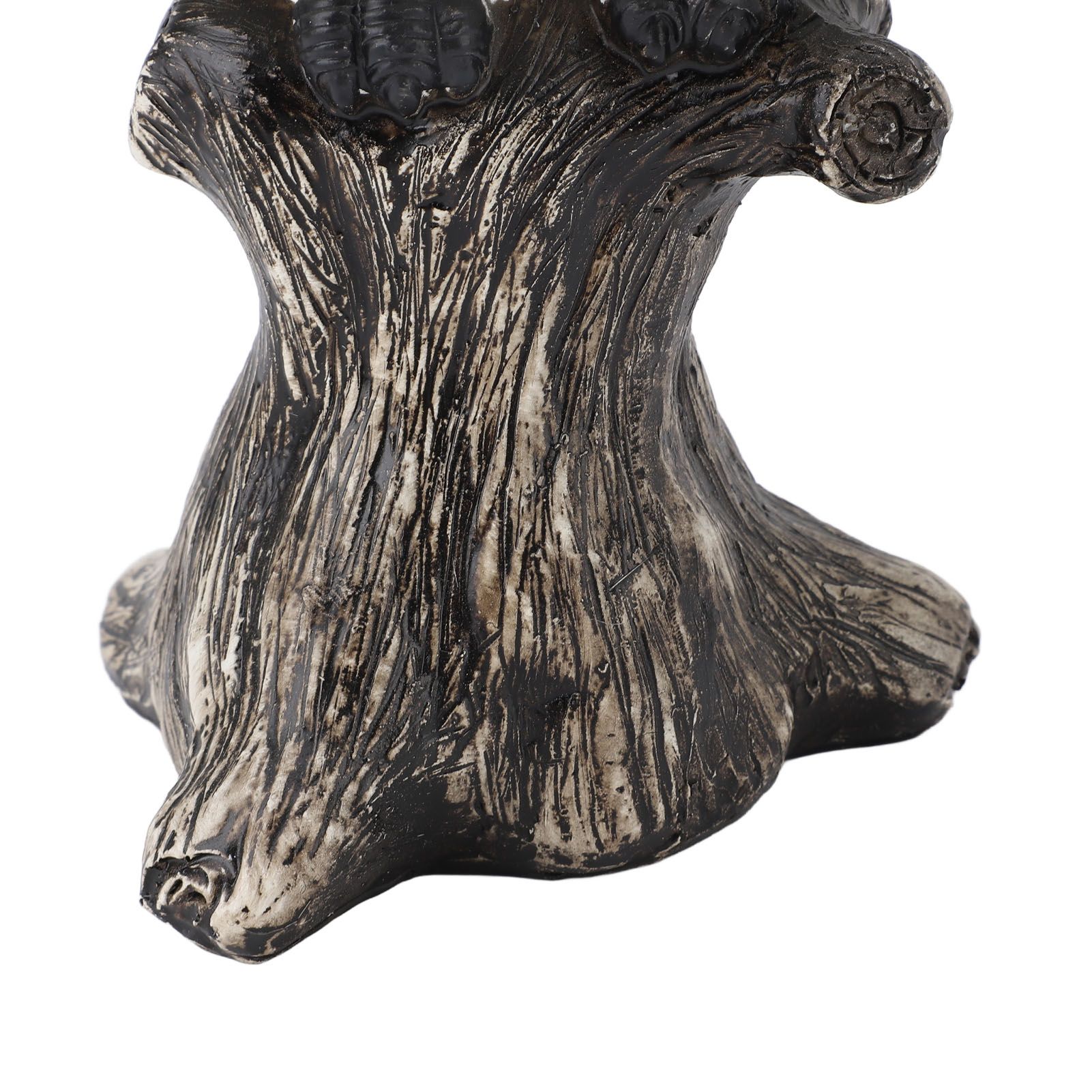 Owl Figurine Statue Resin Owl Sculpture Standing On Stump for Home Porch Patio view 5