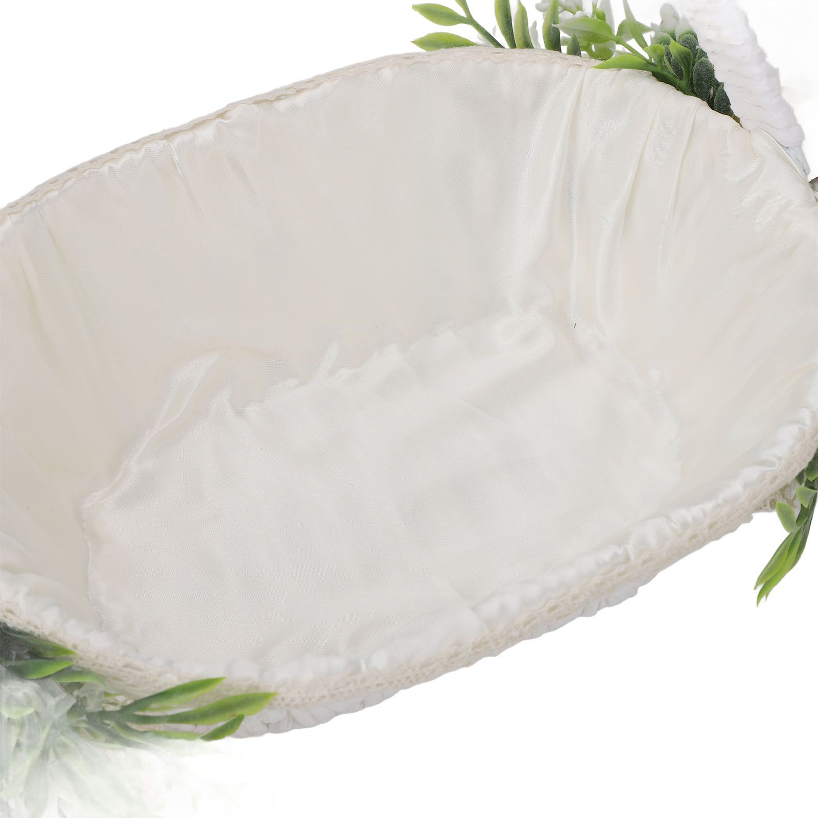 Flower Girl Basket Romantic Elegant Lightweight Hand Woven Wedding Flower view 7