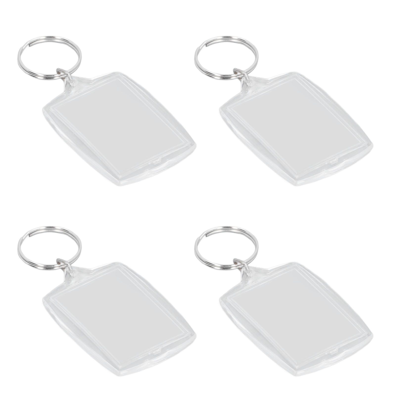 30pcs Photo Insert Keychain Clear Blank Picture Frame Keyring with Split Ring view 6